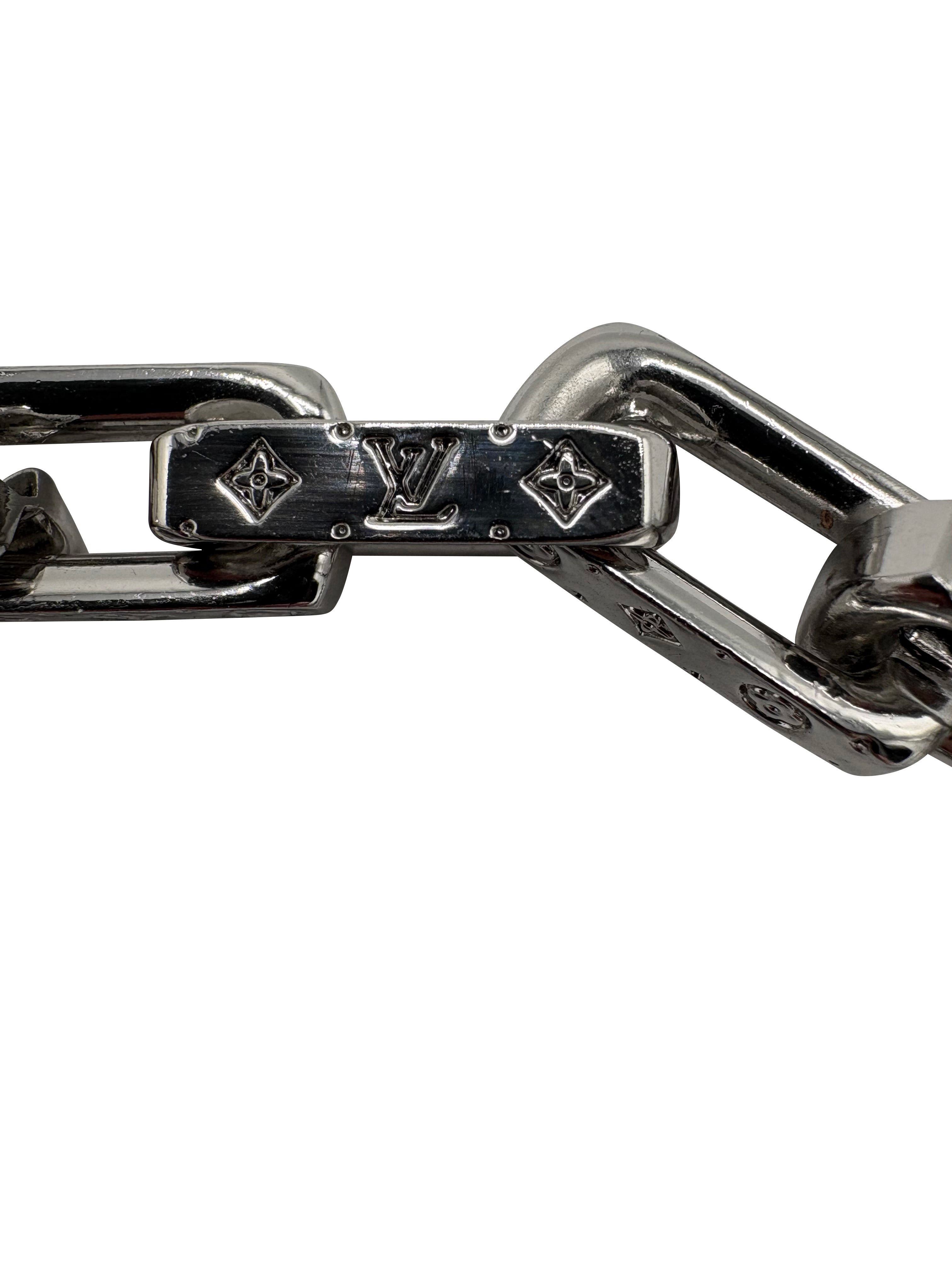 Louis Vuitton Monogram Chain Necklace - Steel / Silver Louis Vuitton