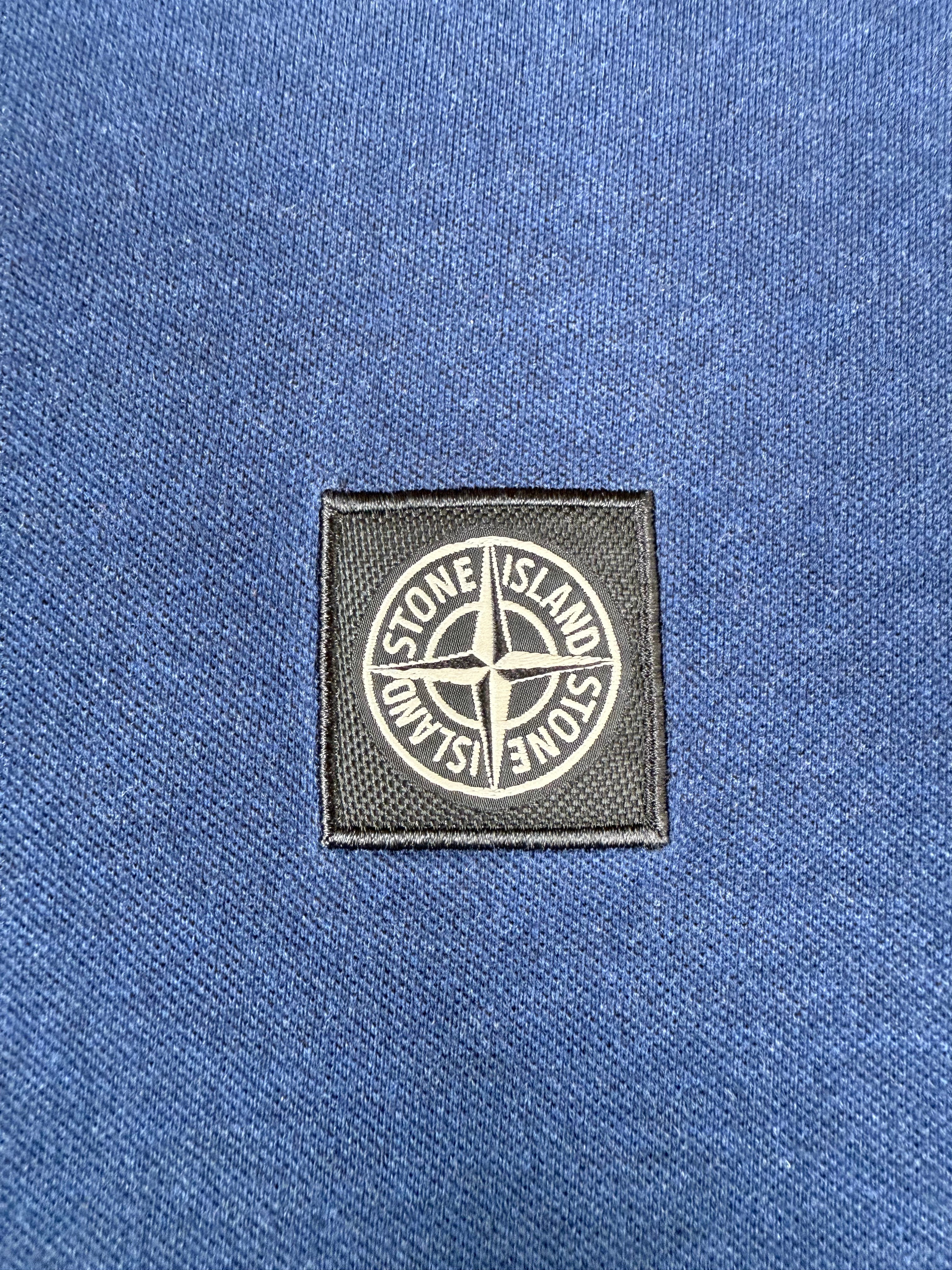 Stone Island Long Sleeve Compass Polo - Navy Stone Island