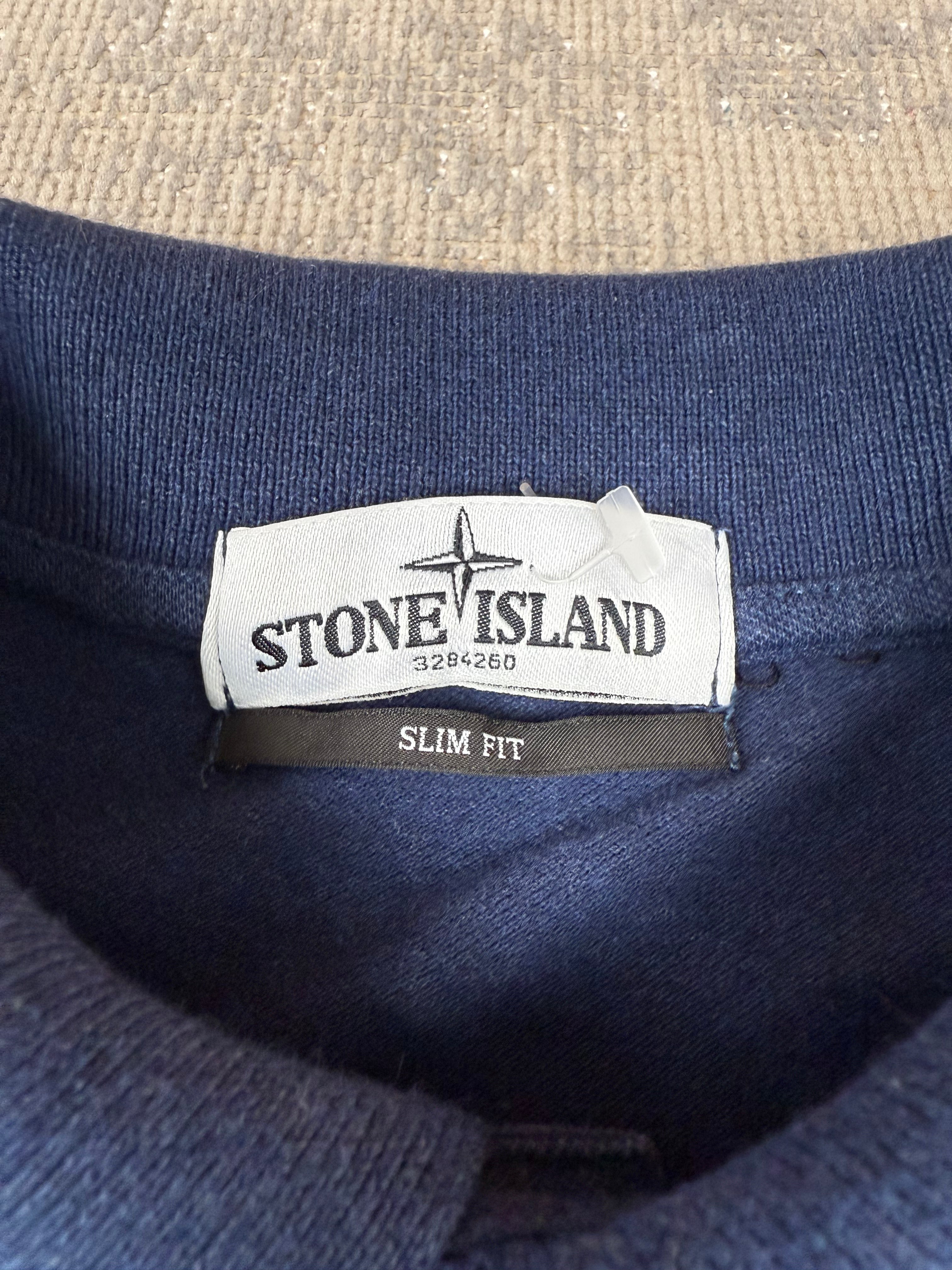 Stone Island Long Sleeve Compass Polo - Navy Stone Island