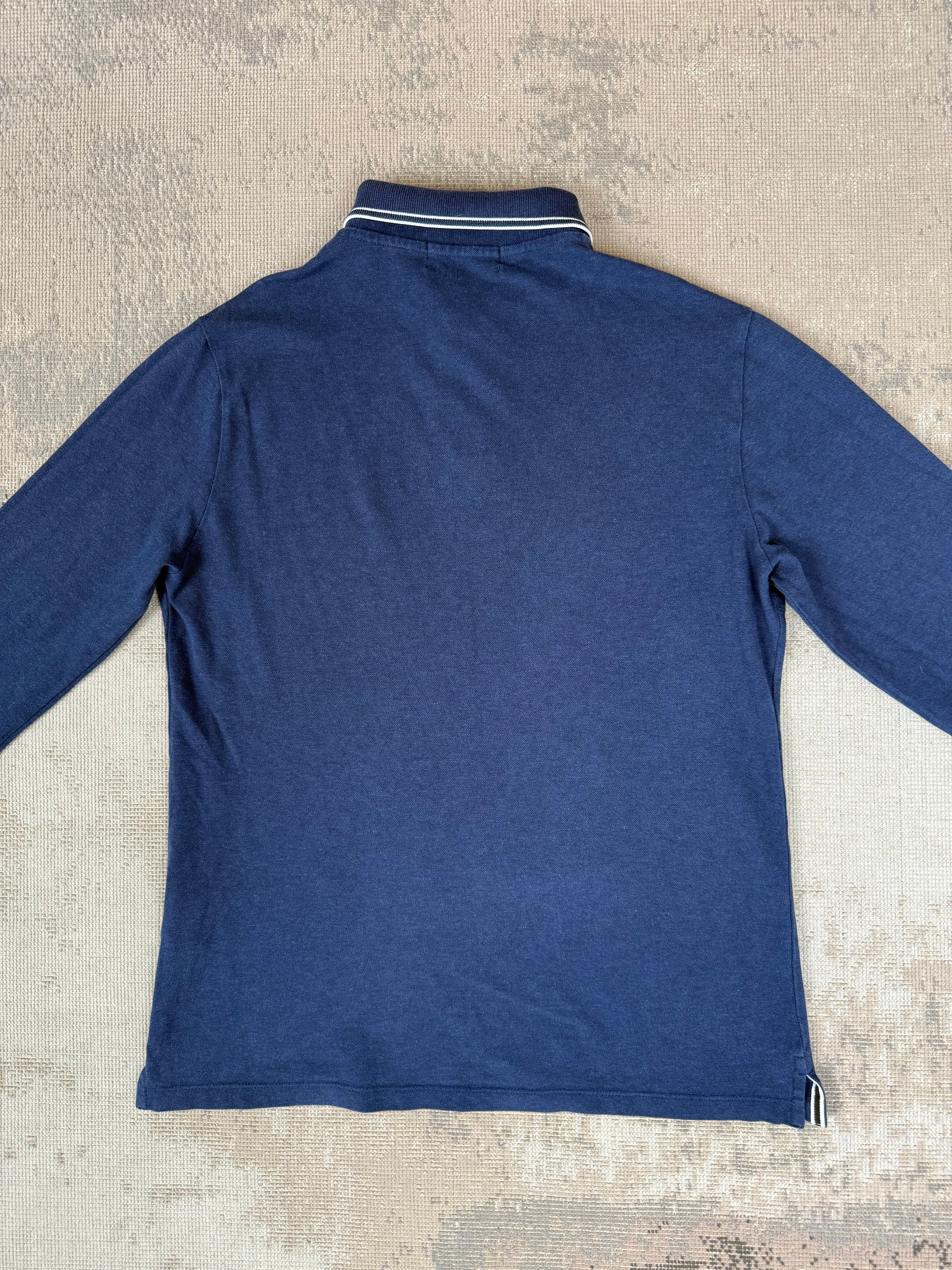 Stone Island Long Sleeve Compass Polo - Navy Stone Island