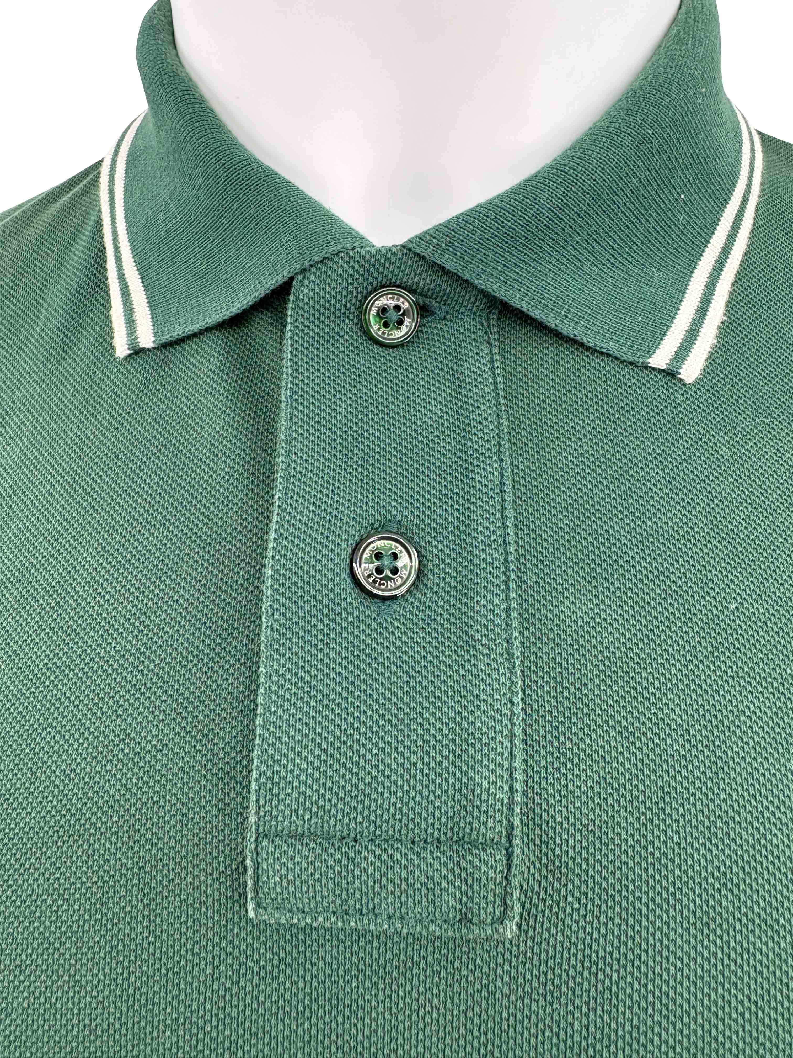 Moncler Logo Patch Polo - Green Moncler
