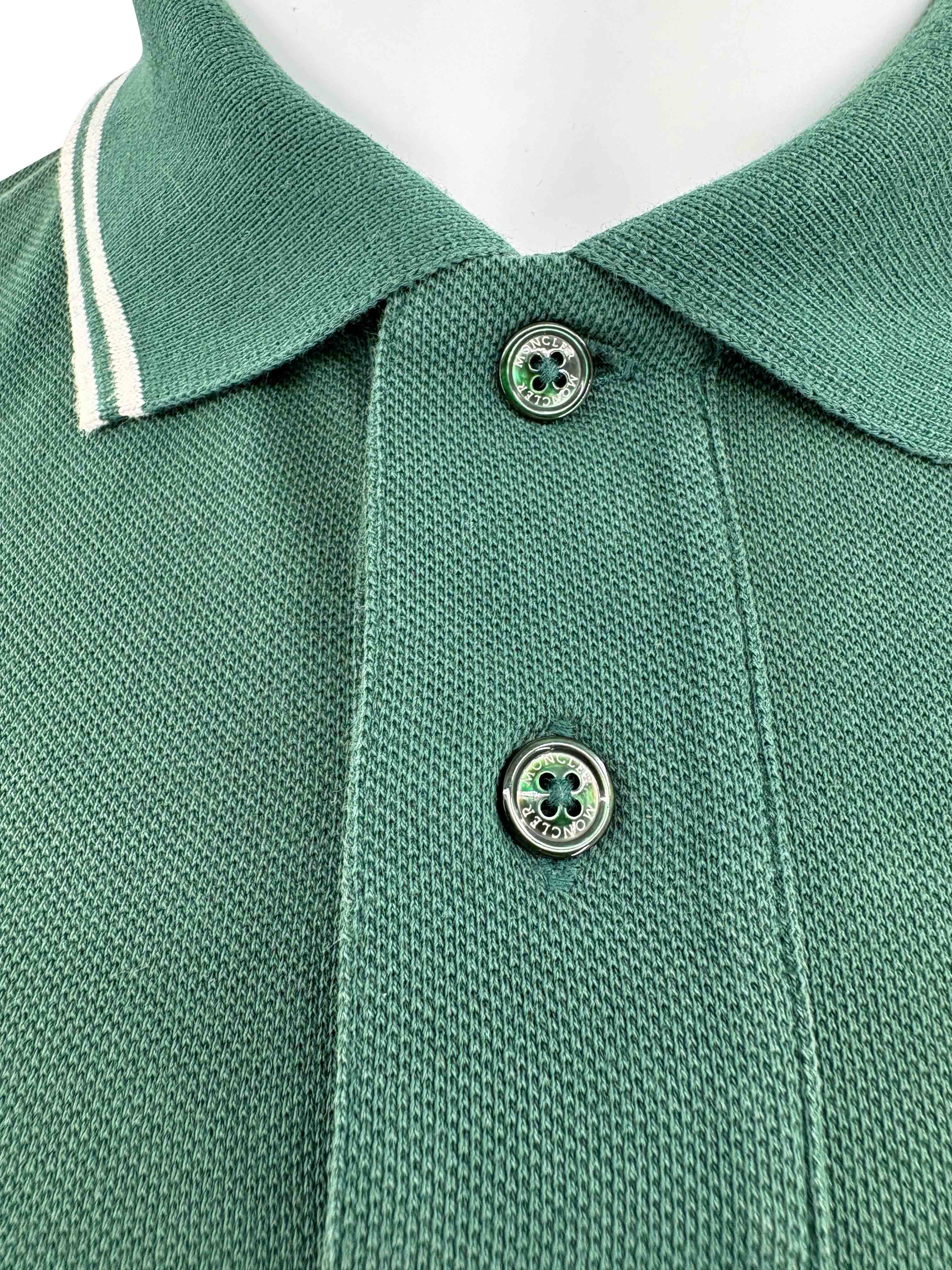 Moncler Logo Patch Polo - Green Moncler