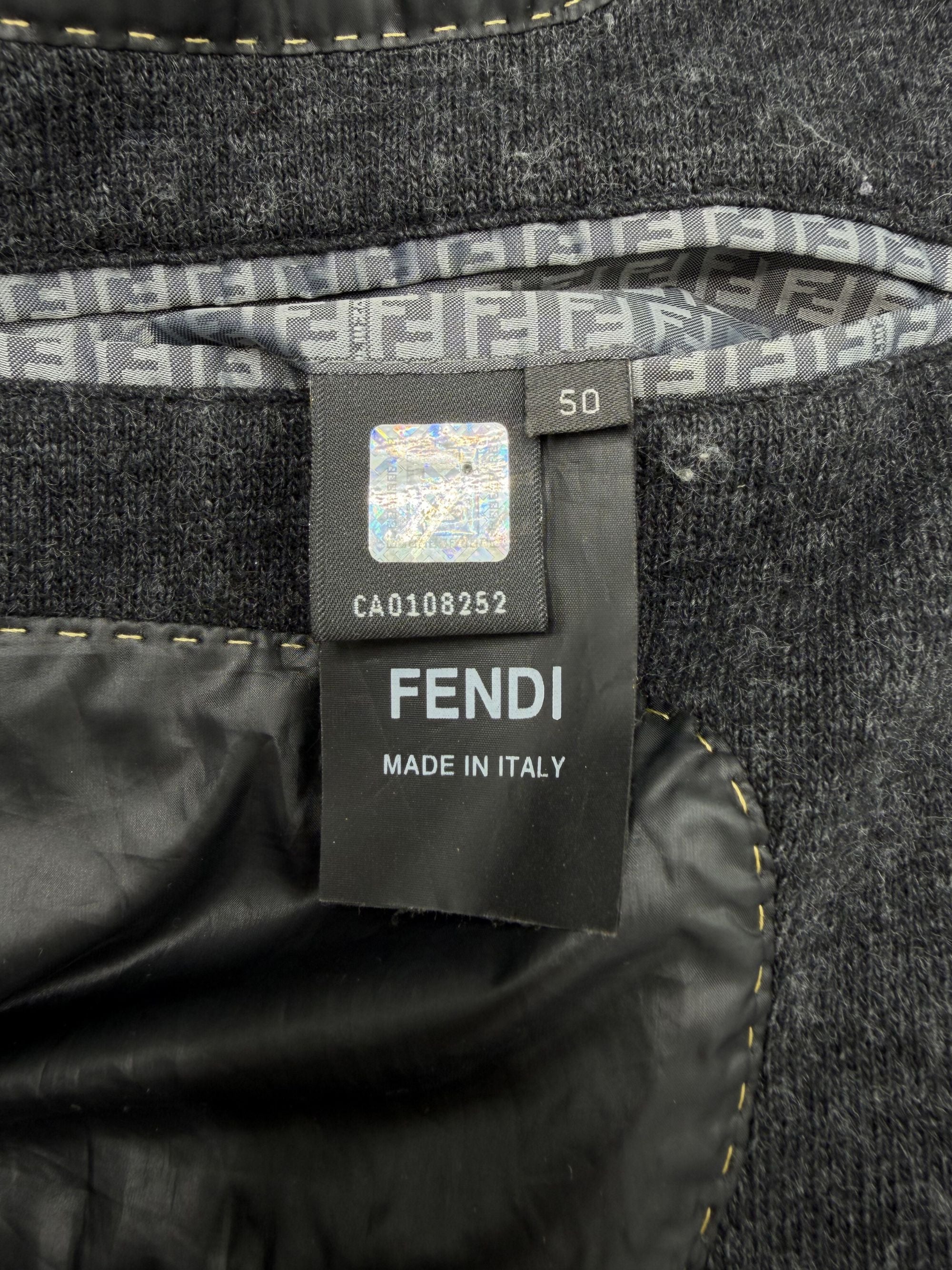 Fendi Wool Down Jacket - Grey Fendi