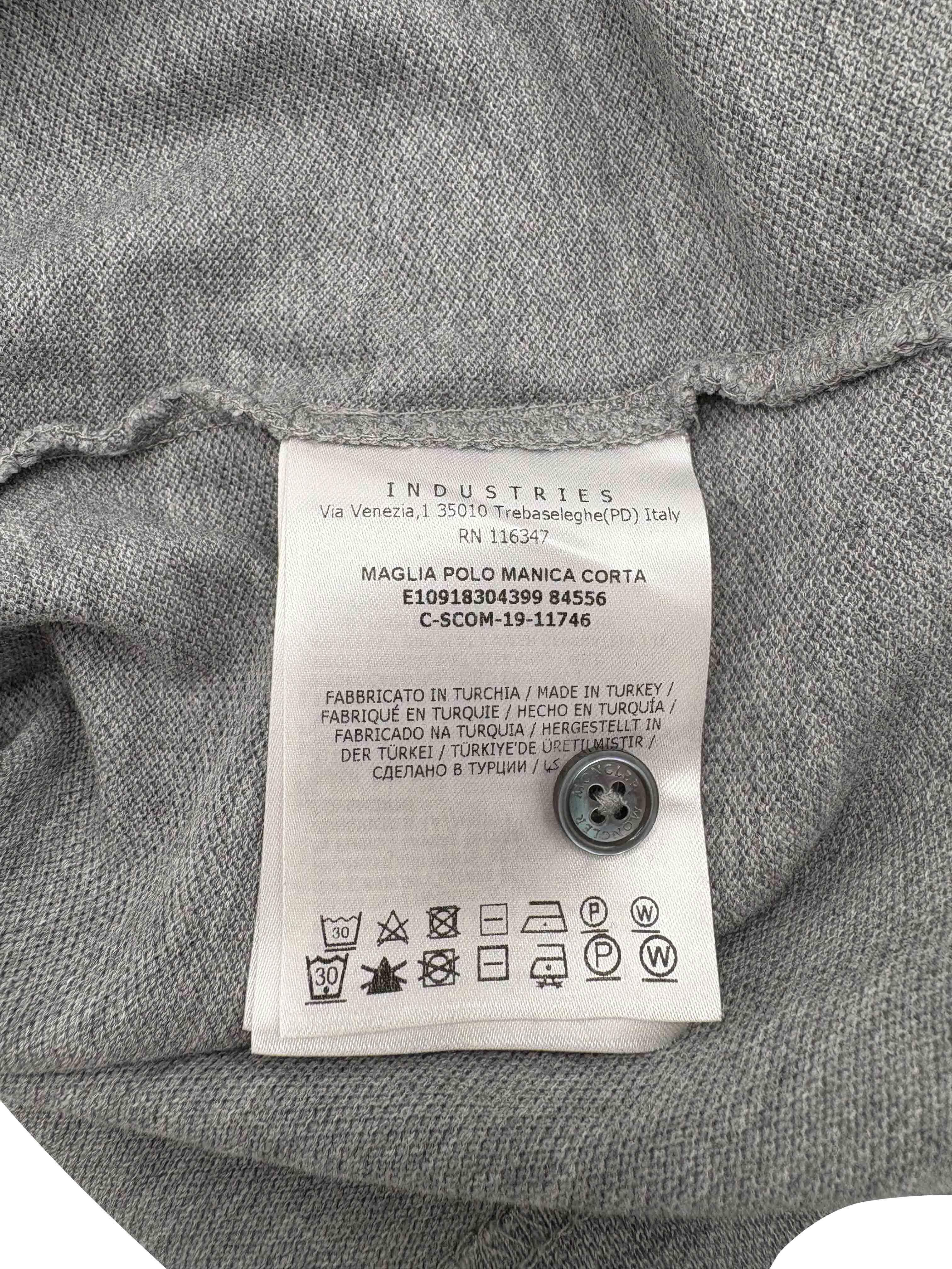 Moncler Logo Patch Polo - Grey Moncler