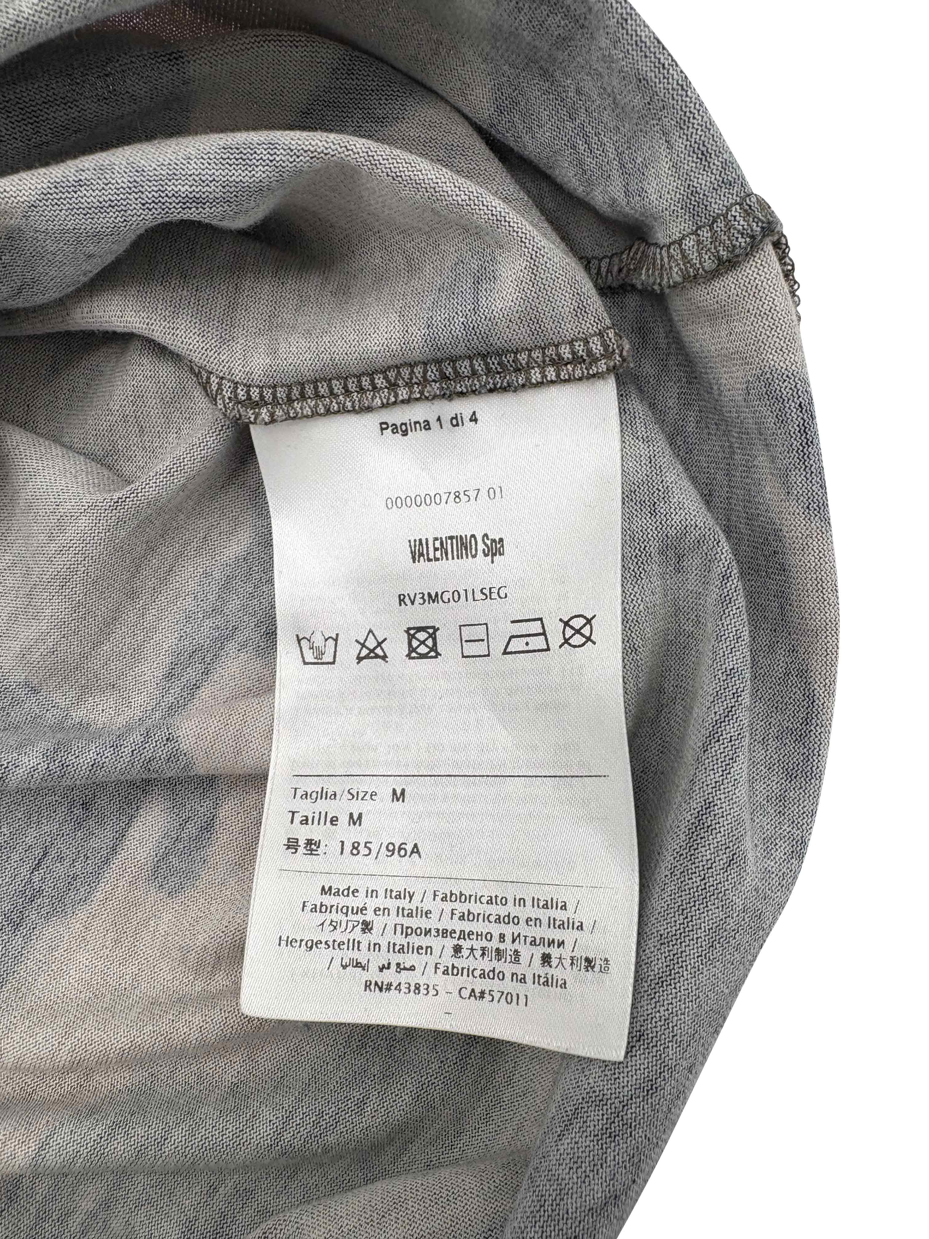 Valentino Camo T-Shirt With V Print - Camo Valentino