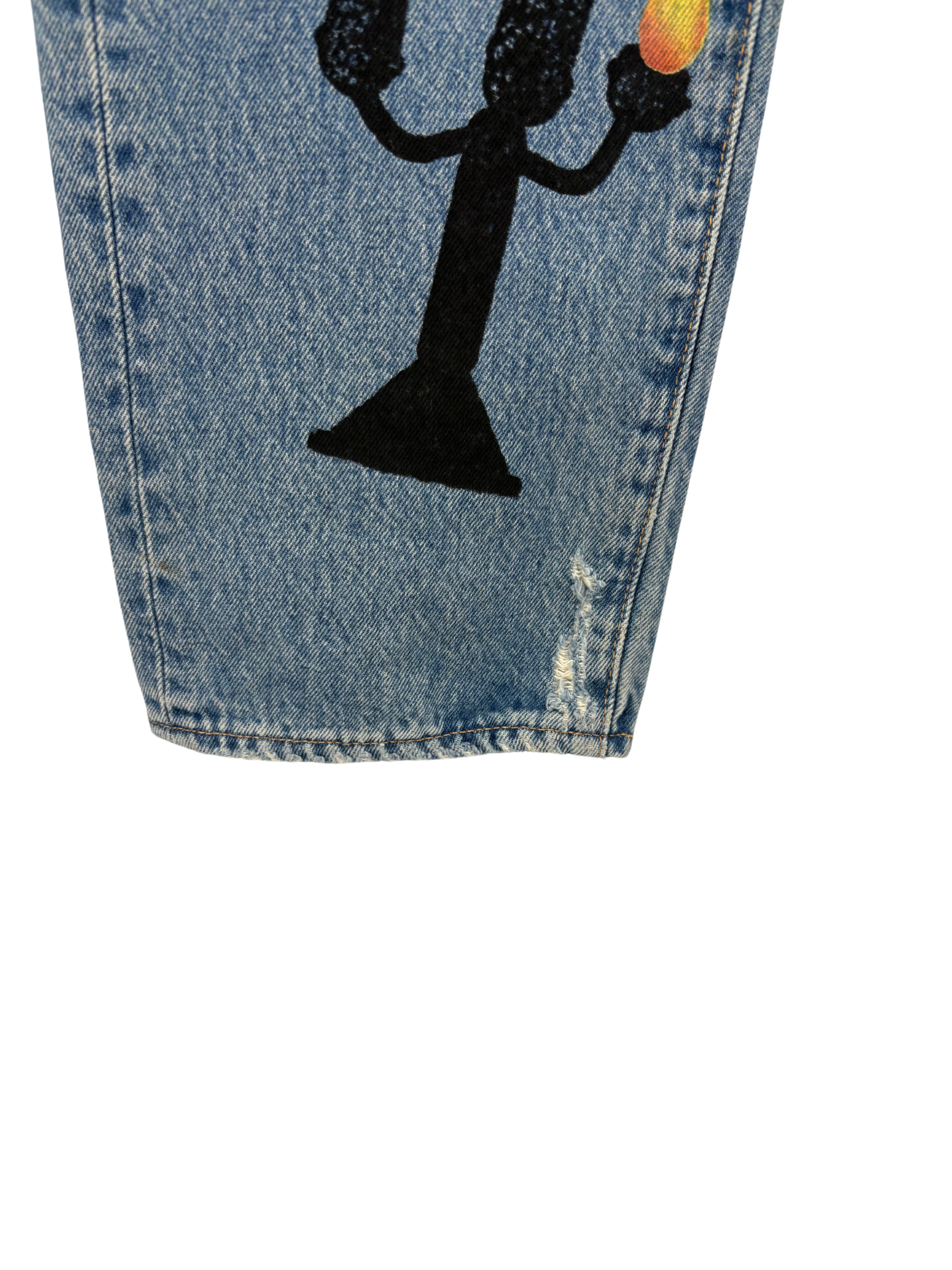 Denim Tears x Virgil Abloh "Message in a Tear" Printed Jeans