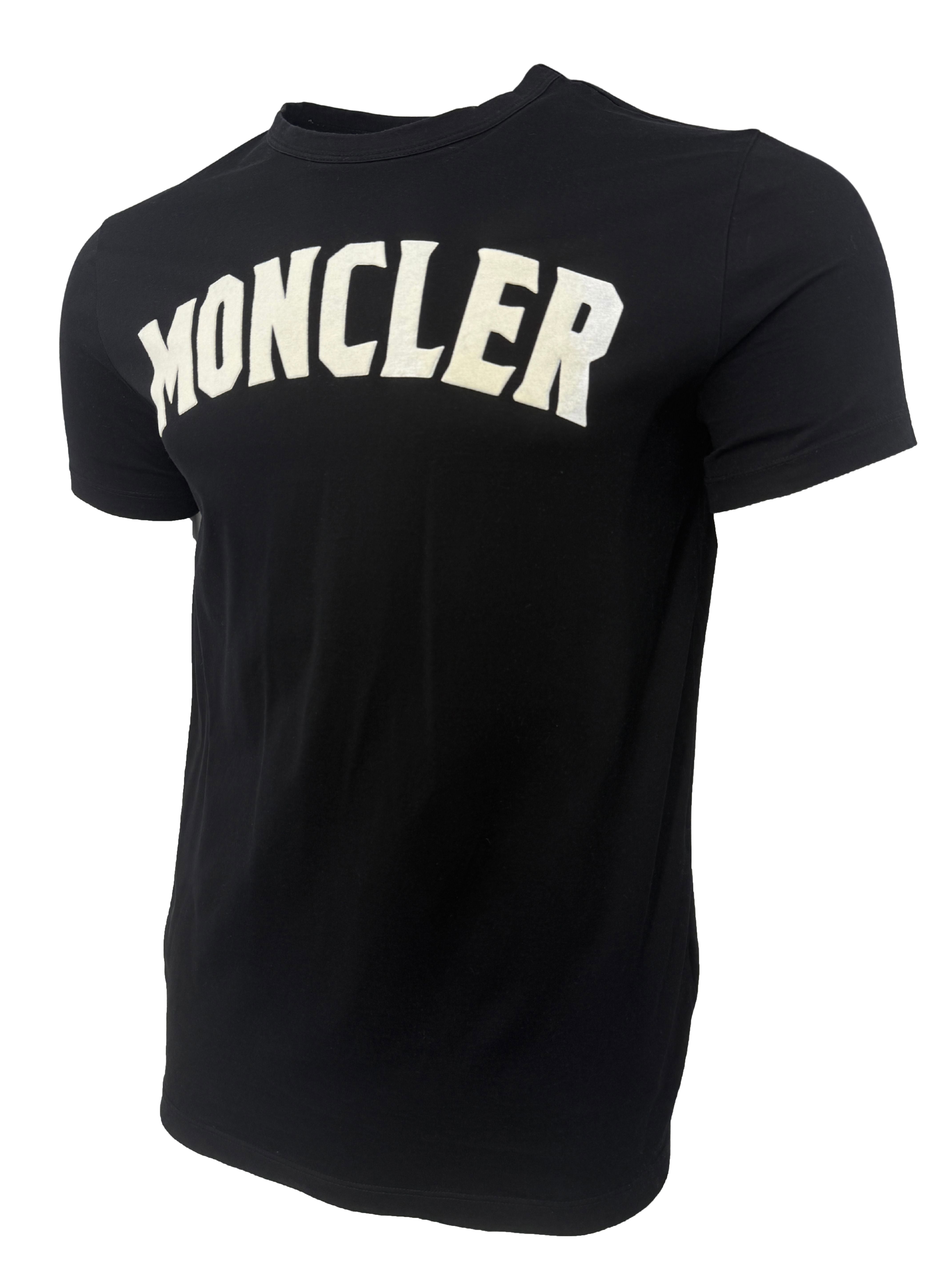 Moncler Logo Cotton T-Shirt - Black Moncler
