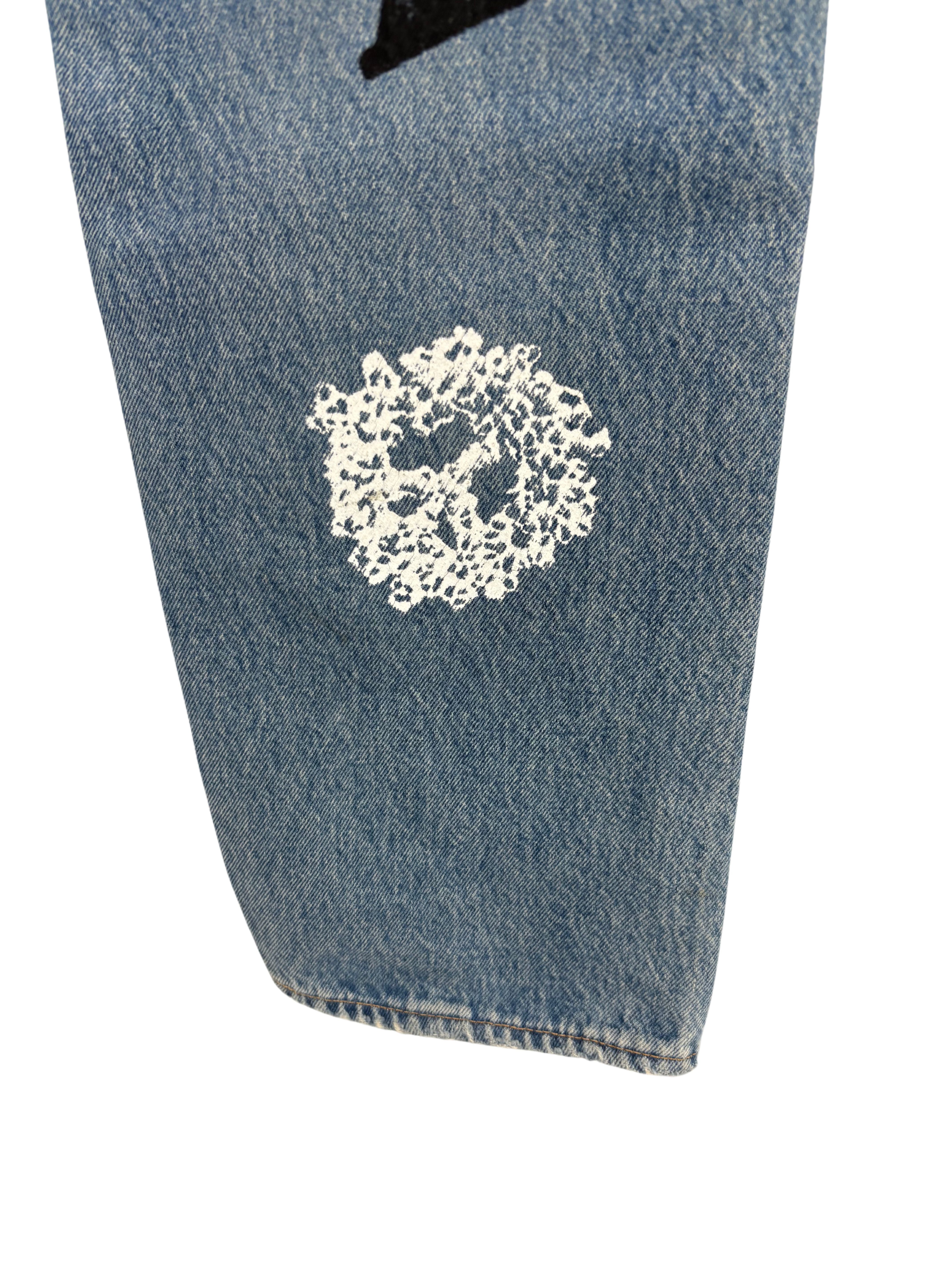 Denim Tears x Virgil Abloh "Message in a Tear" Printed Jeans