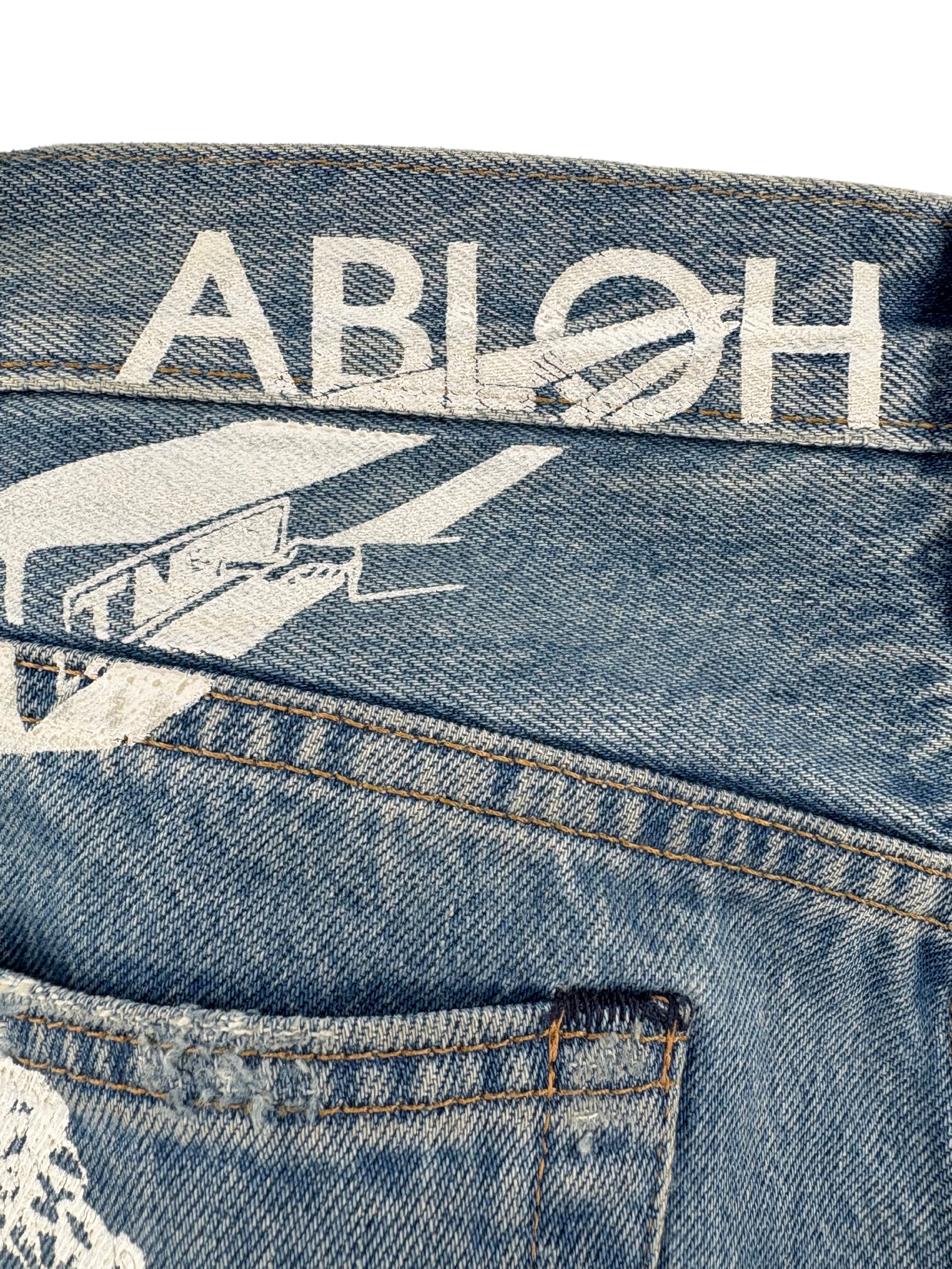 Denim Tears x Virgil Abloh "Message in a Tear" Printed Jeans
