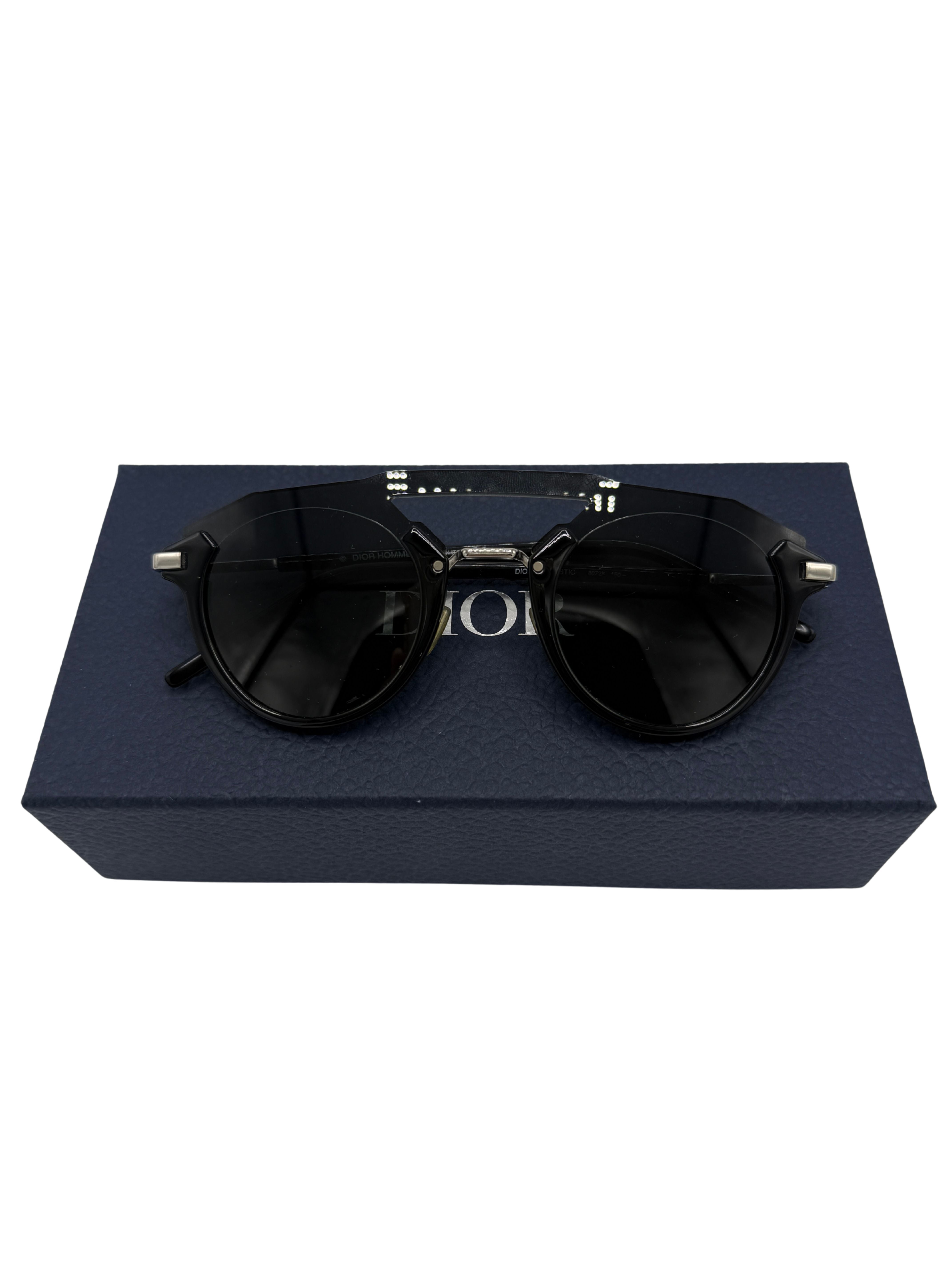 Dior Homme Futuristic Aviator Sunglasses - Black Dior
