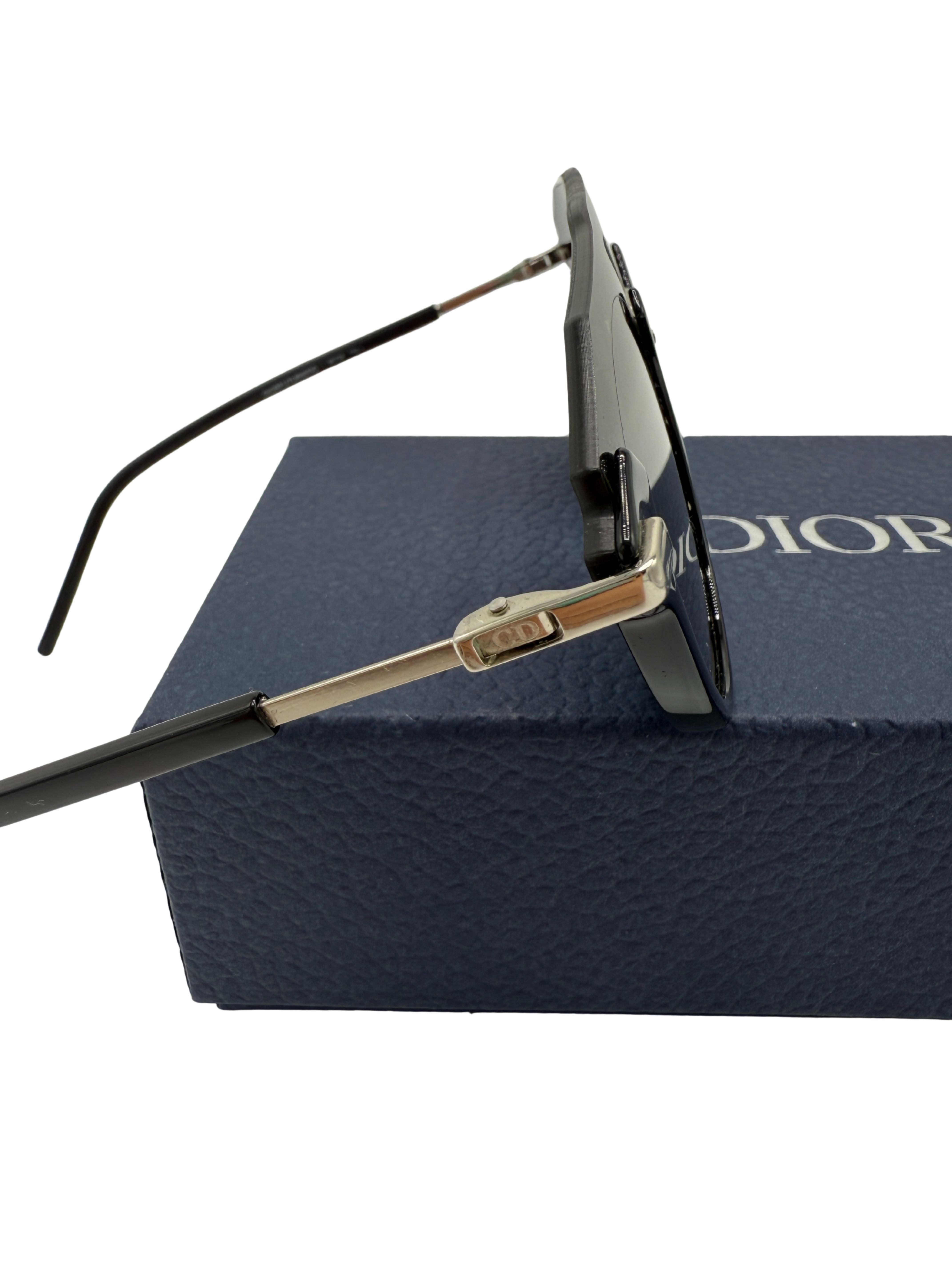 Dior Homme Futuristic Aviator Sunglasses - Black Dior