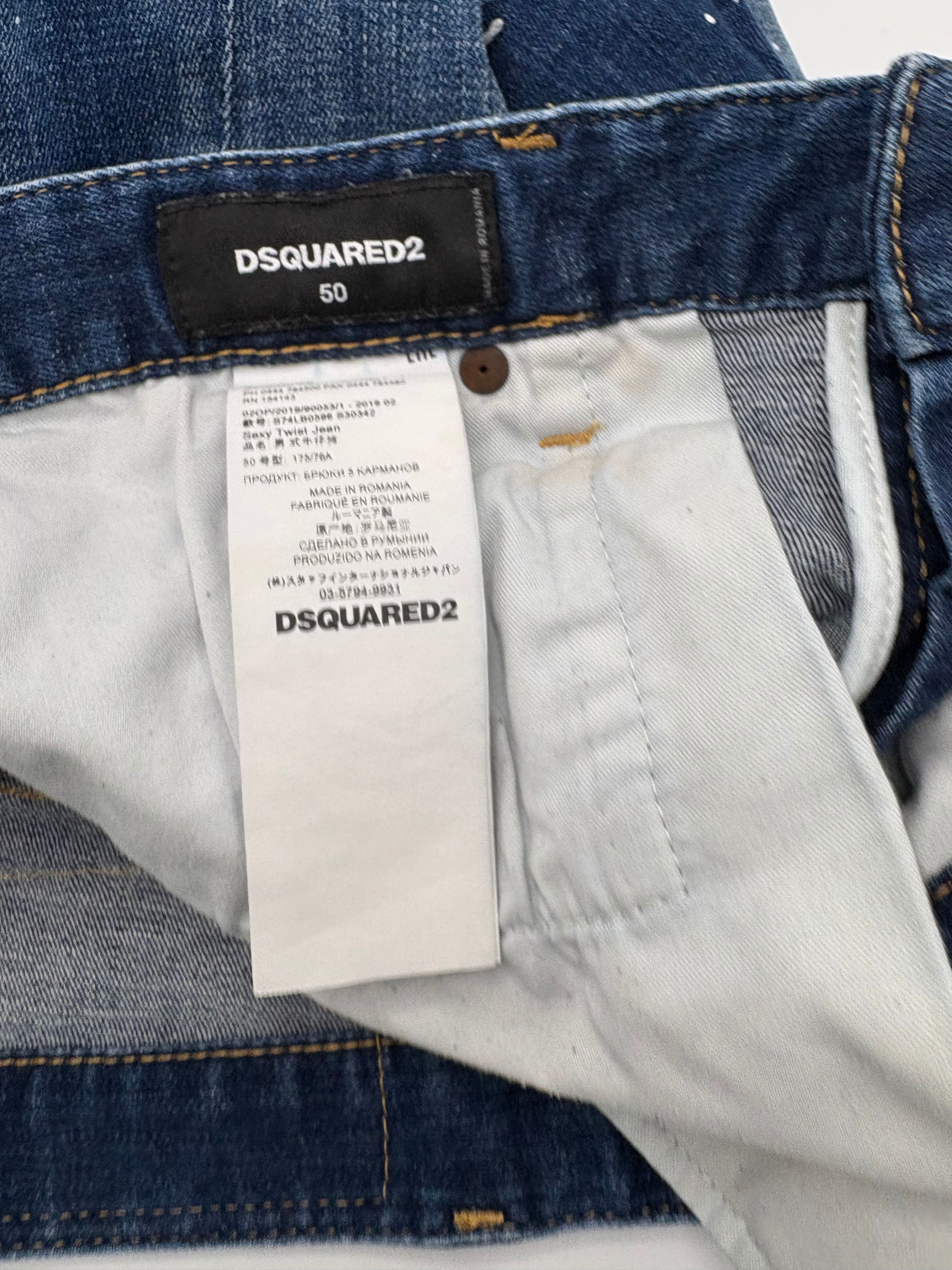 Dsquared2 Distressed Cool Guy Jeans - Navy Dsquared2