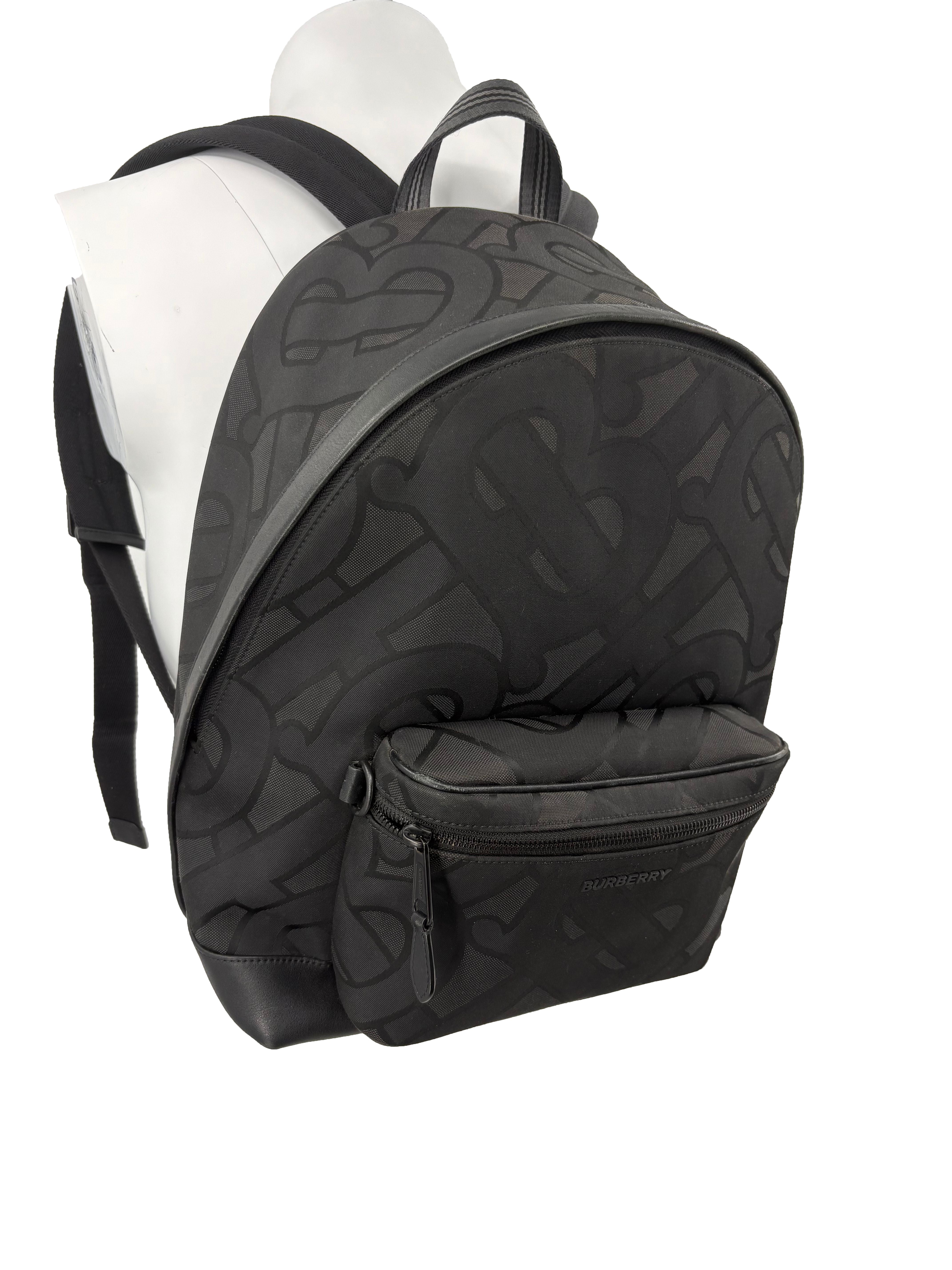 Burberry Monogram Backpack - Black Burberry