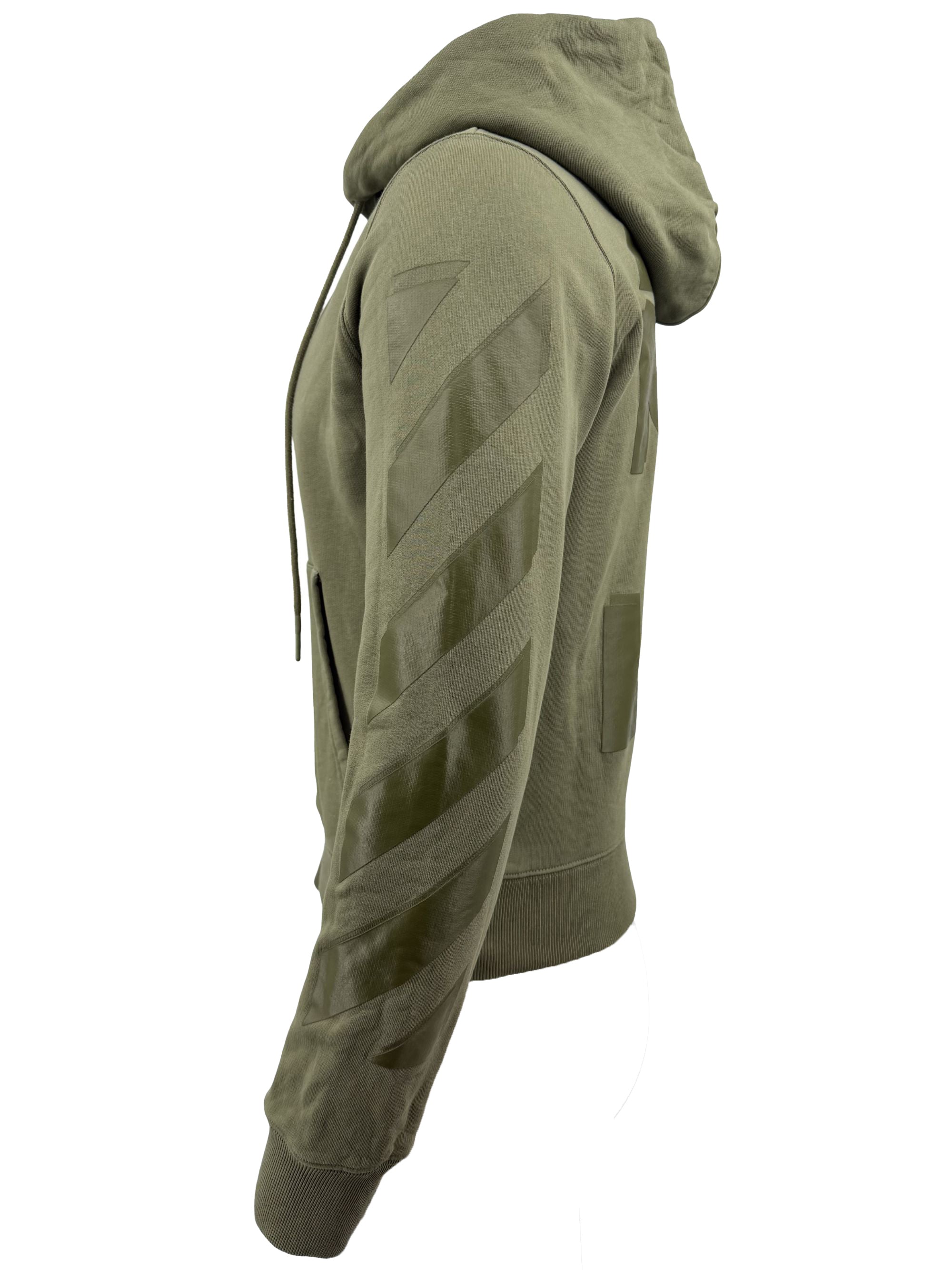 Off-White Logo Hoodie - Khaki