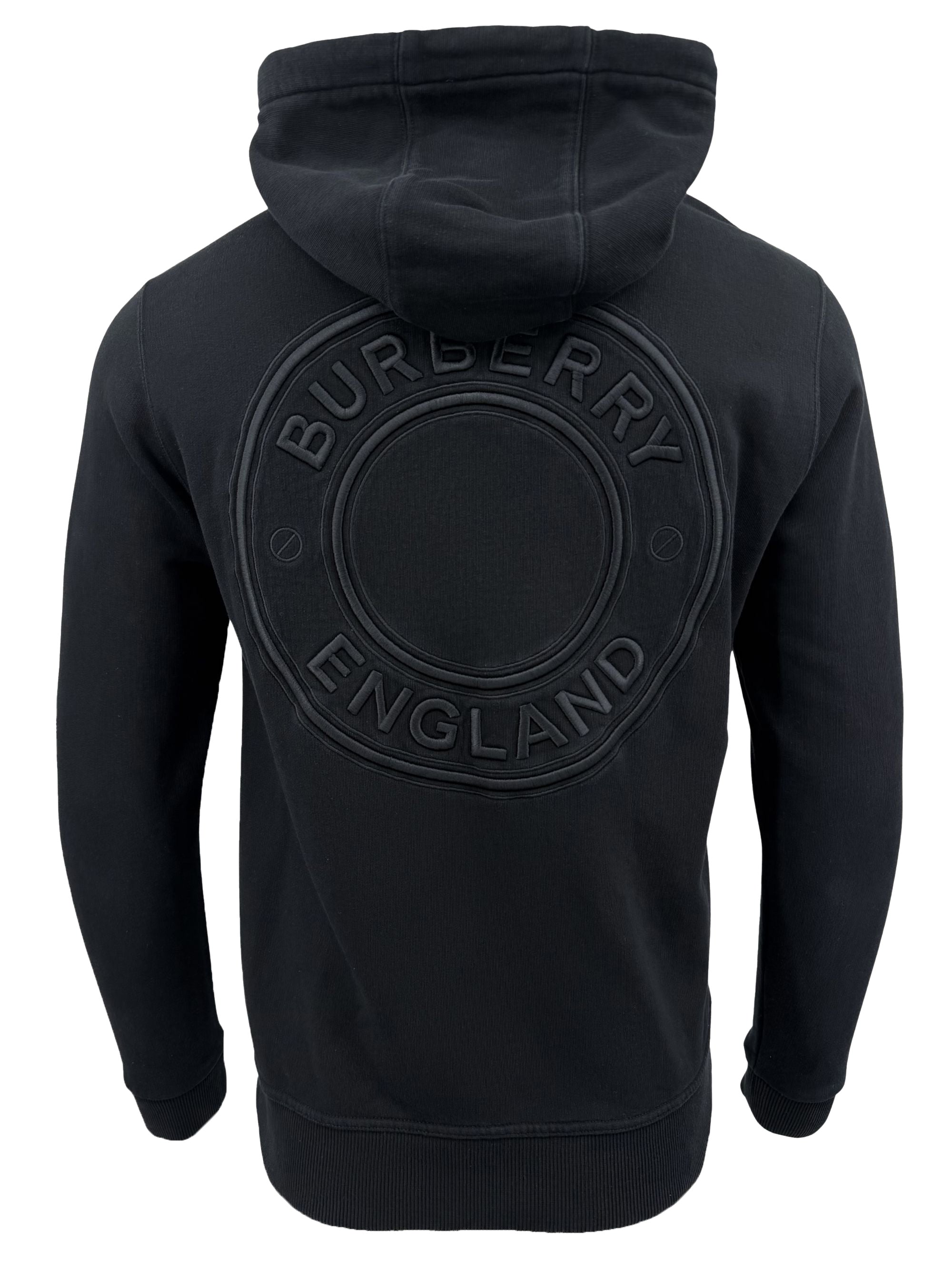 Burberry Embroidered Logo Hoodie - Black