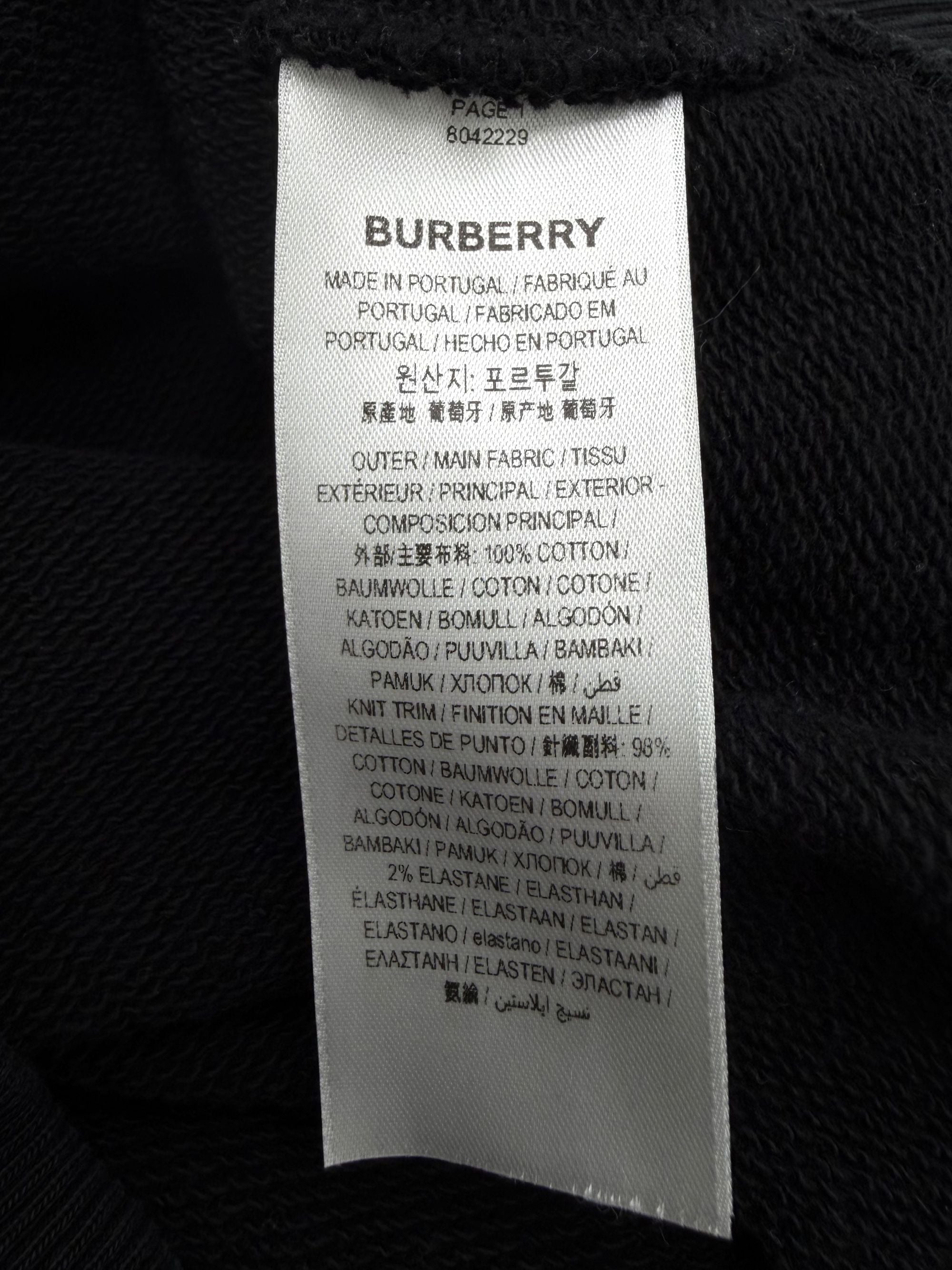 Burberry Embroidered Logo Hoodie - Black