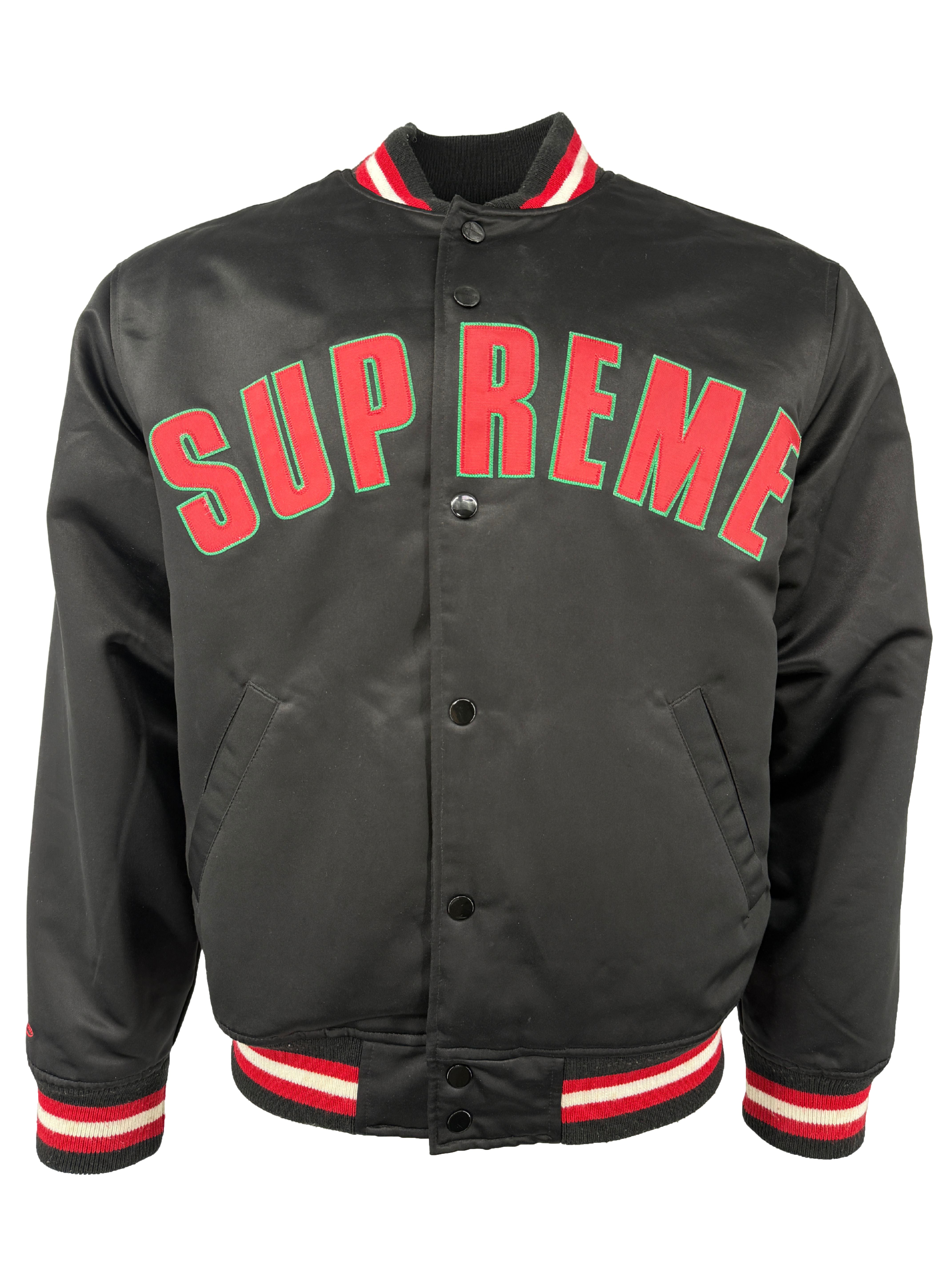 Supreme Mitchell & Ness Varsity Jacket - Black Supreme