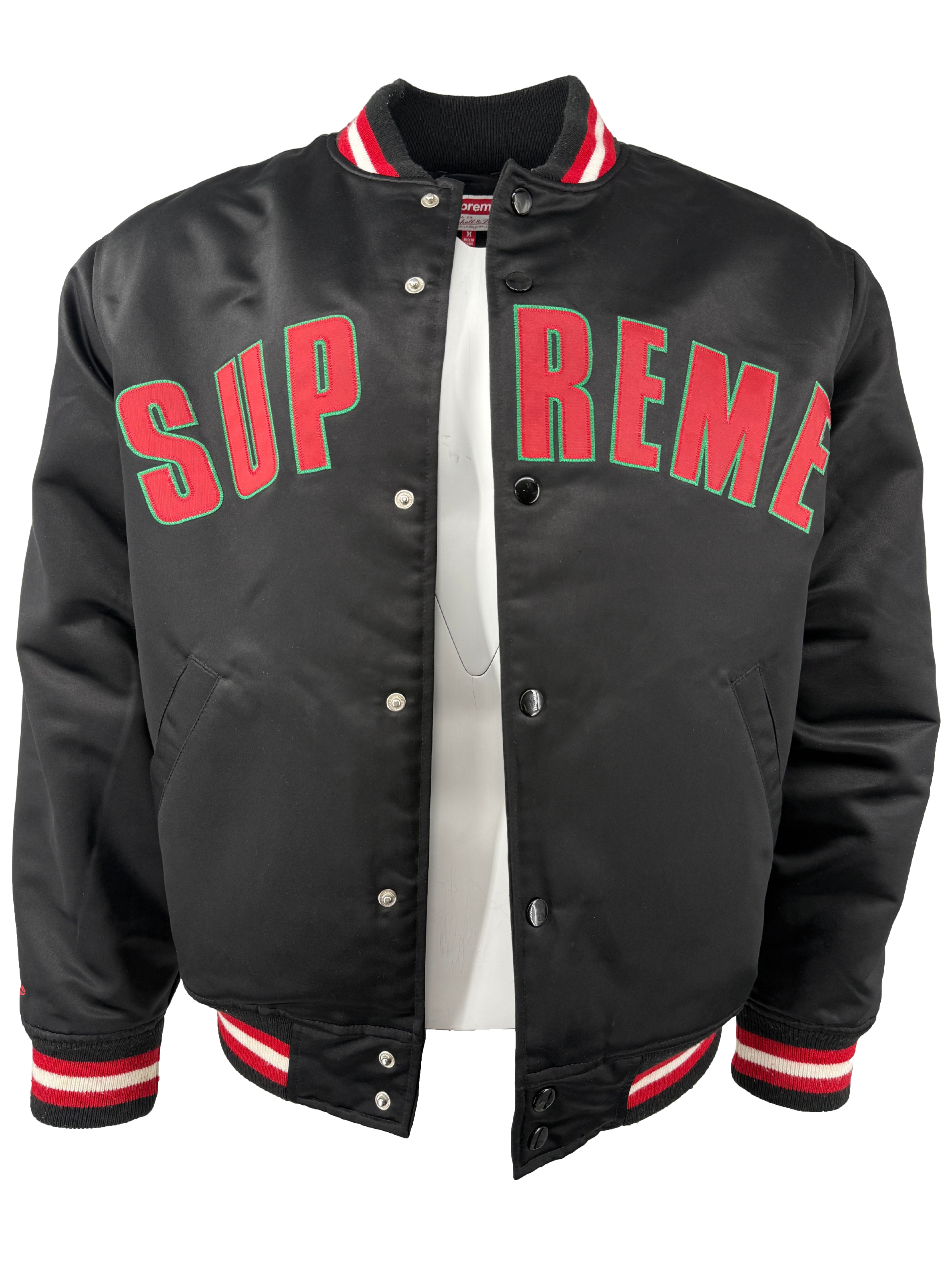 Supreme Mitchell & Ness Varsity Jacket - Black Supreme