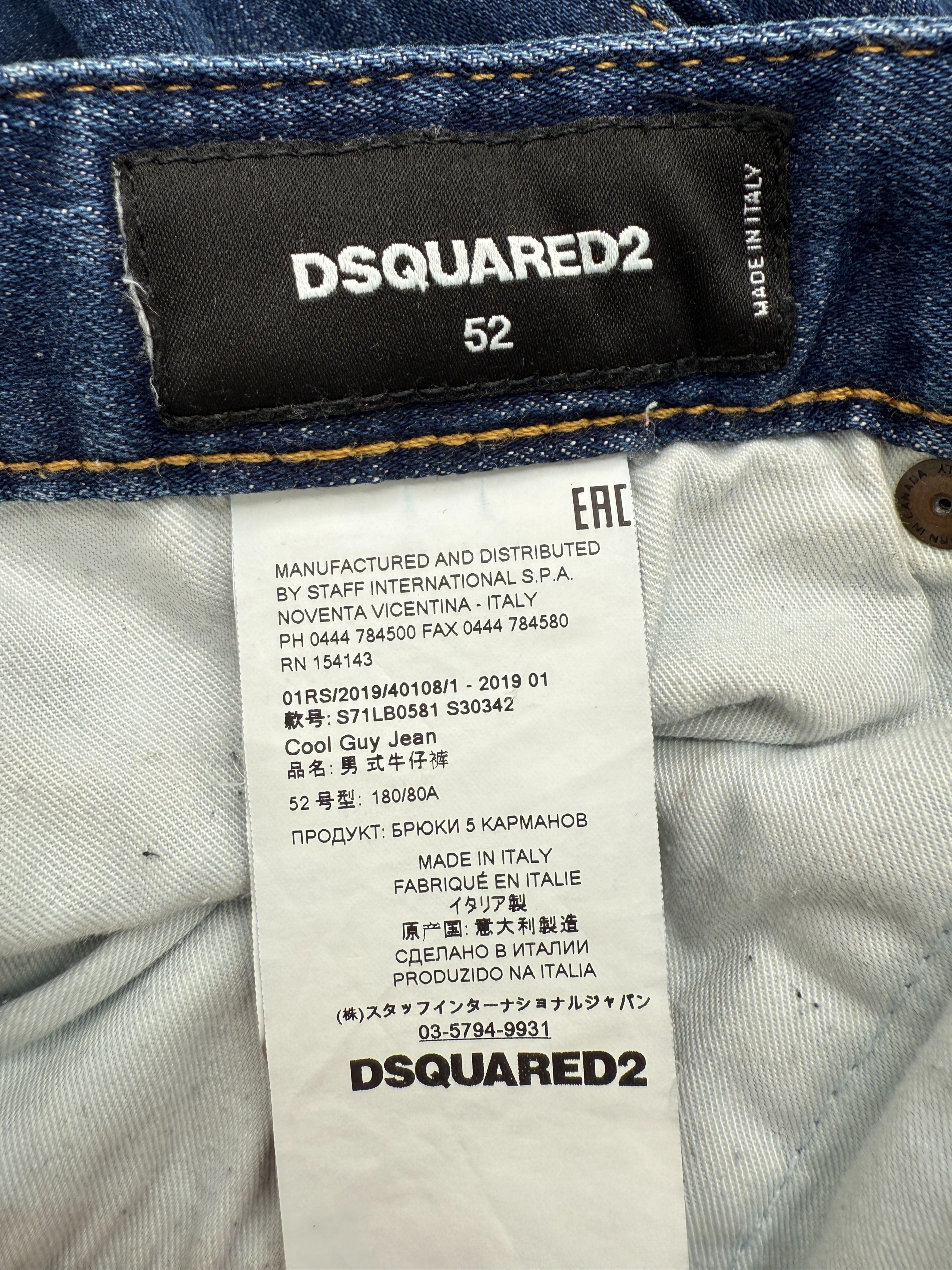 Dsquared2 Distressed Cool Guy Jeans - Blue Dsquared2