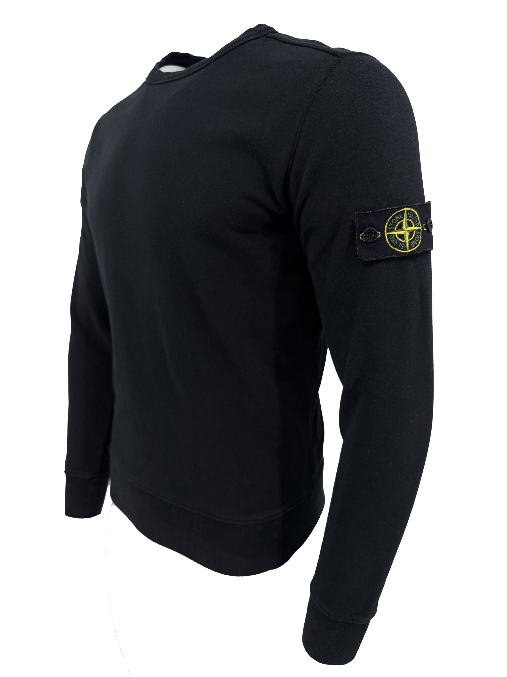 Stone Island Badge Sweatshirt - Black Stone Island