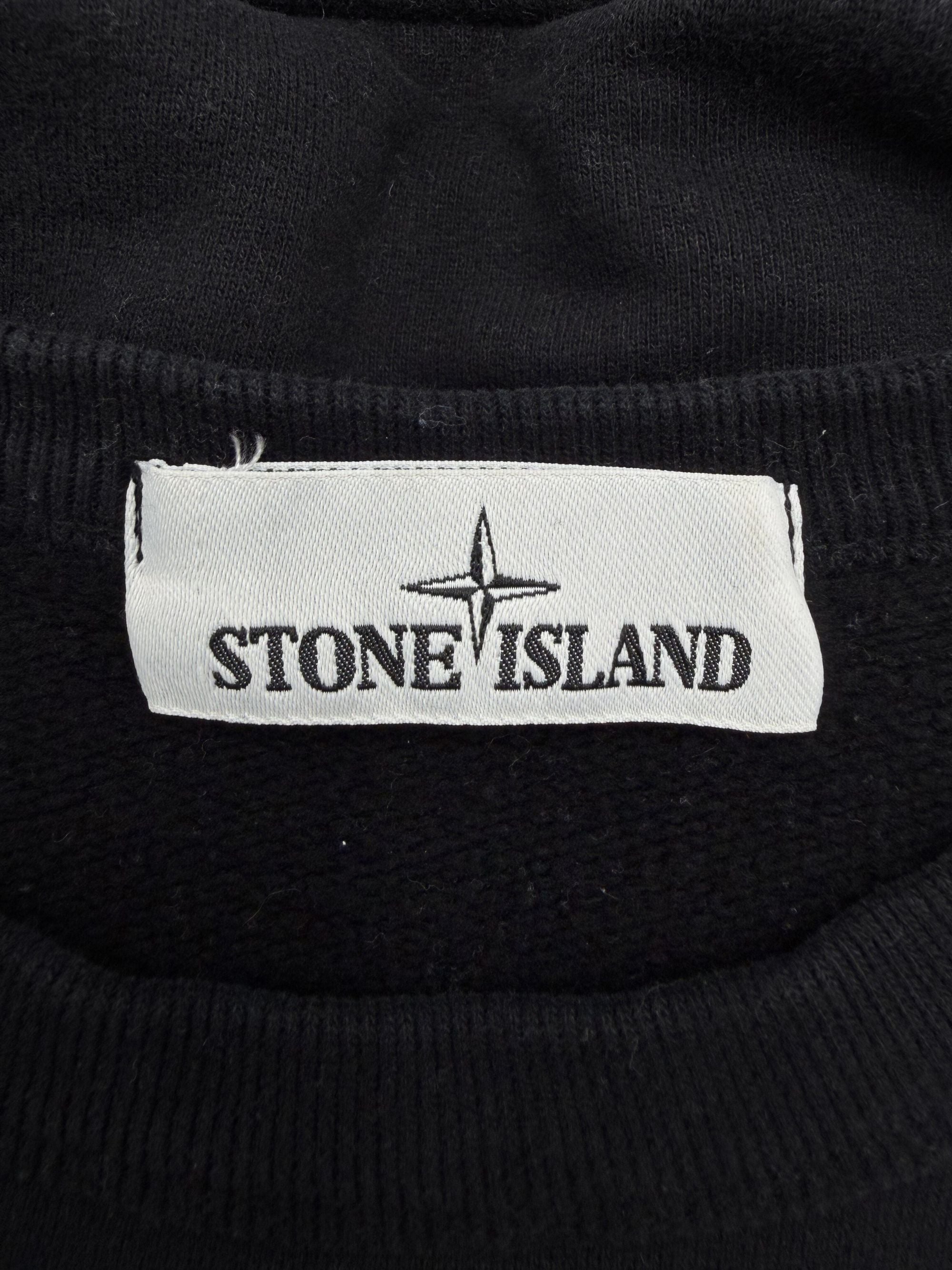 Stone Island Badge Sweatshirt - Black Stone Island