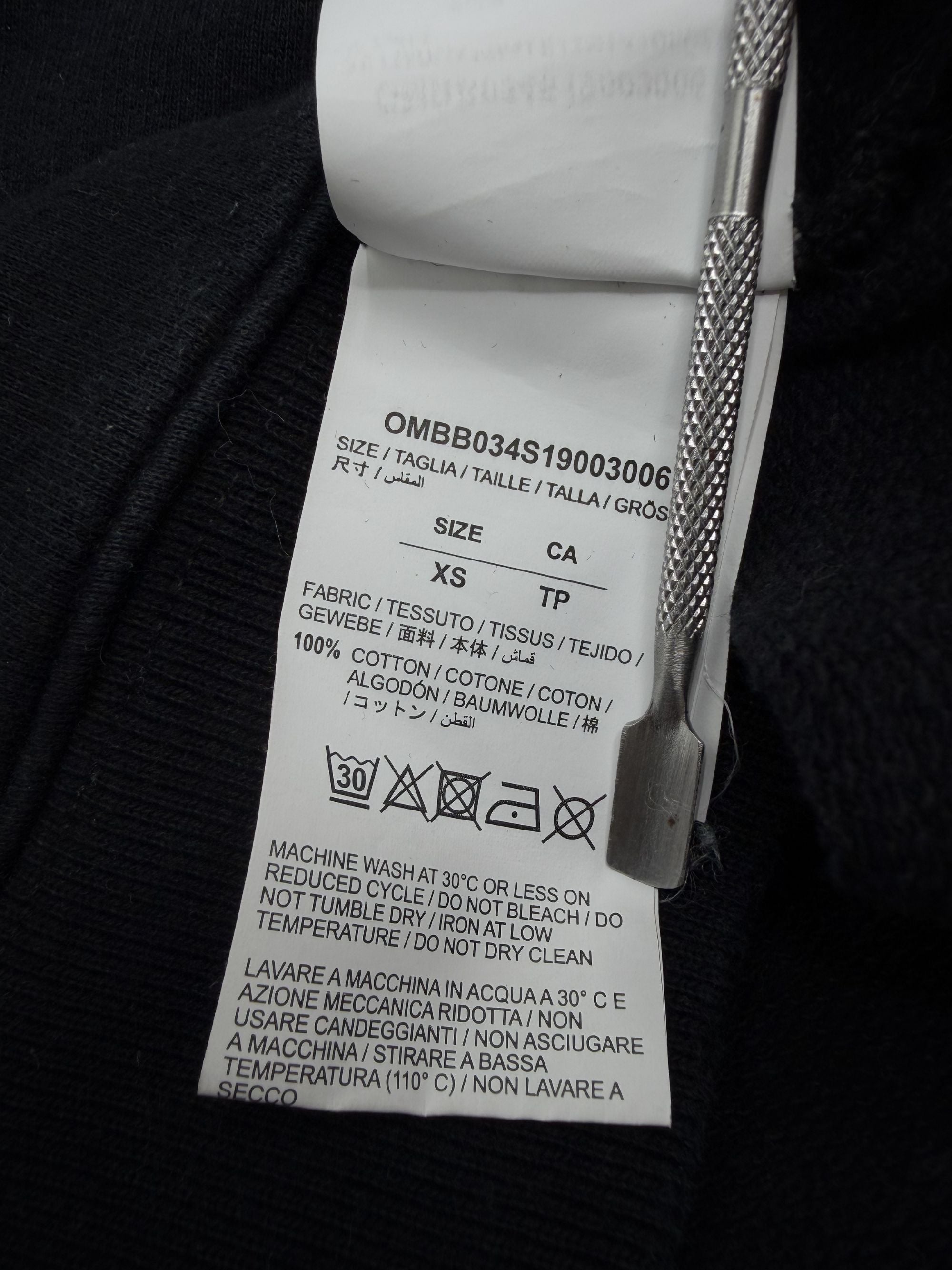 Off-White Diagonal Split Logo Hoodie - Black