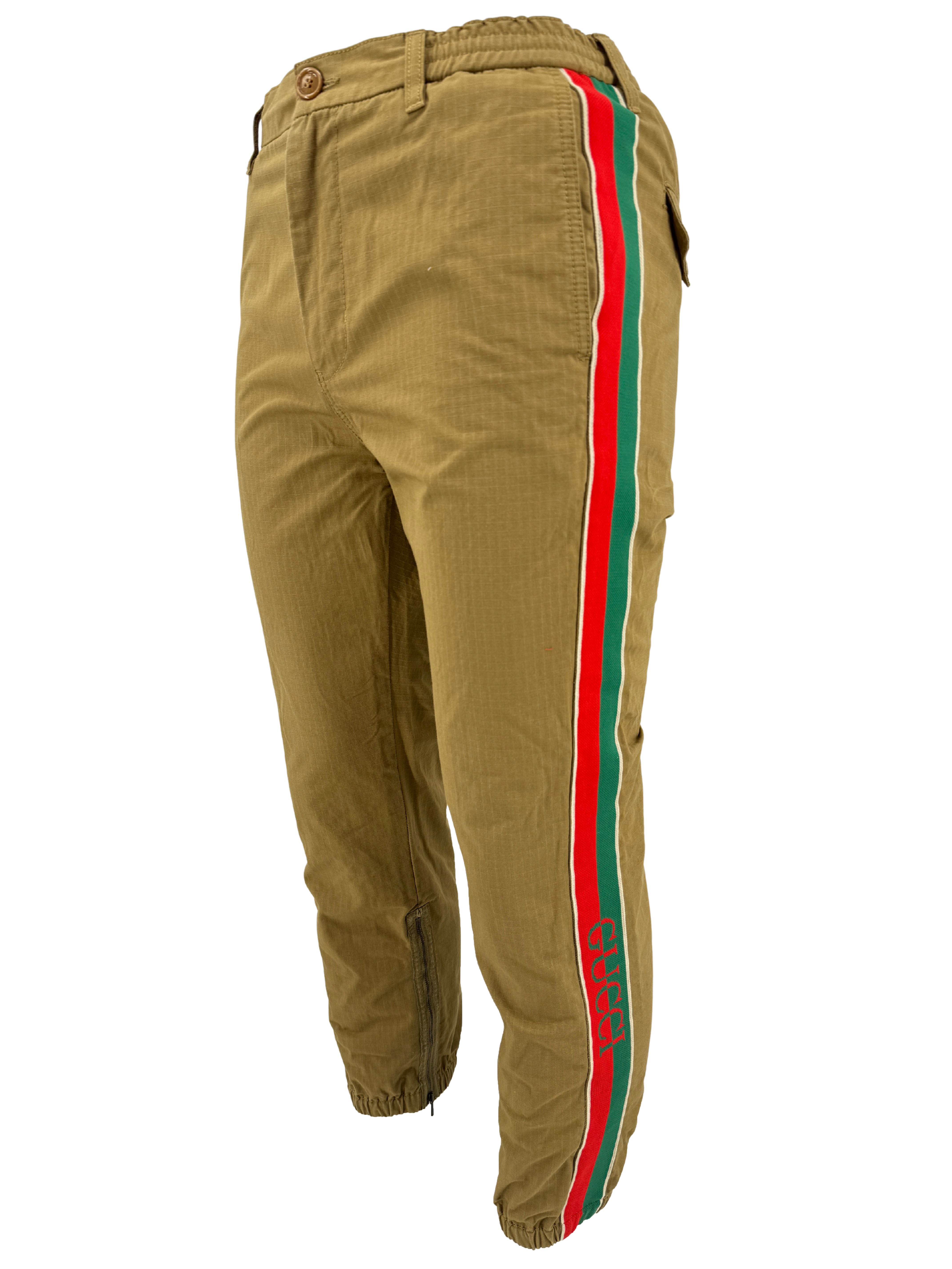 Gucci Stripe Logo Trousers - Neutral