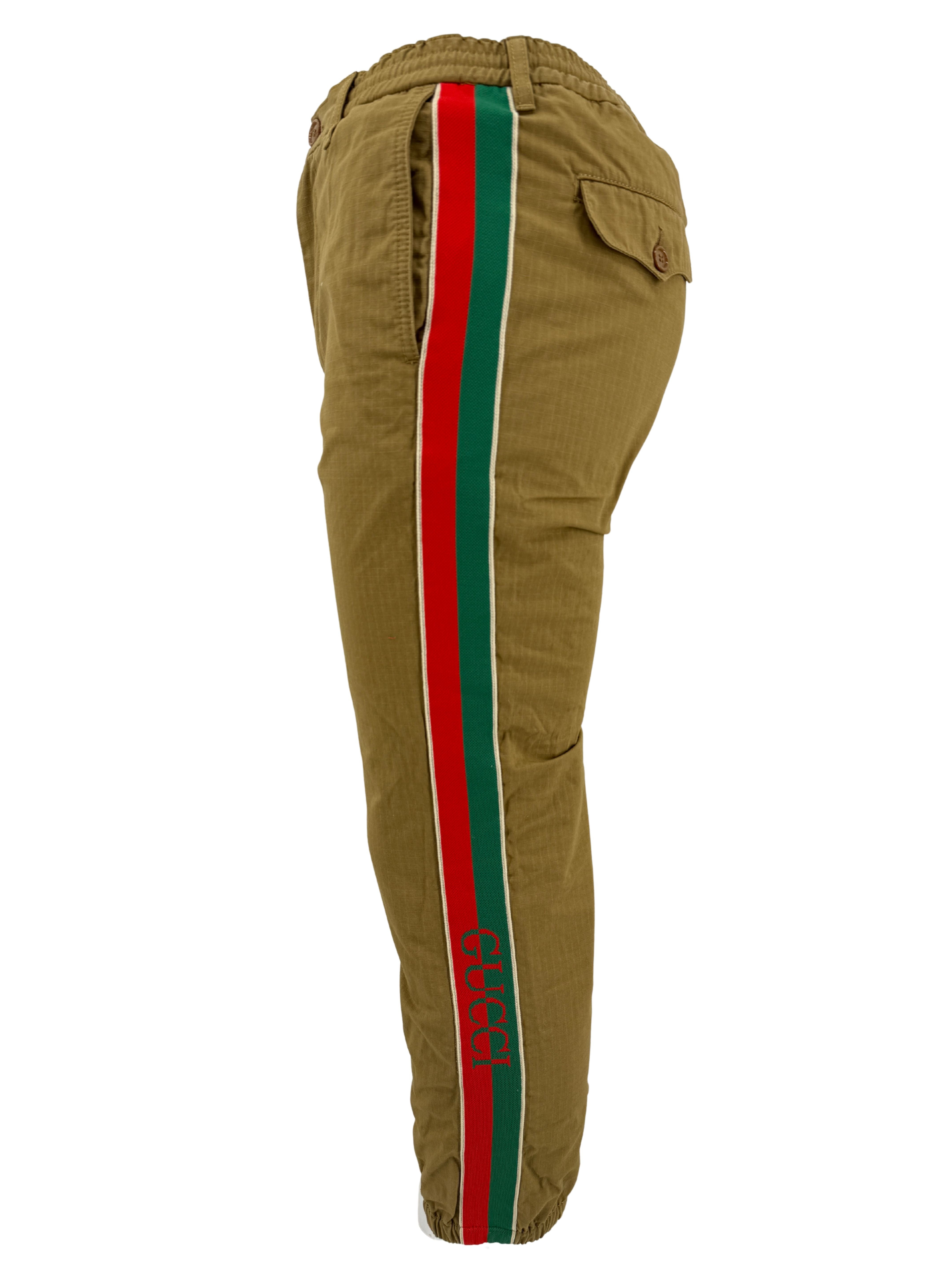 Gucci Stripe Logo Trousers - Neutral