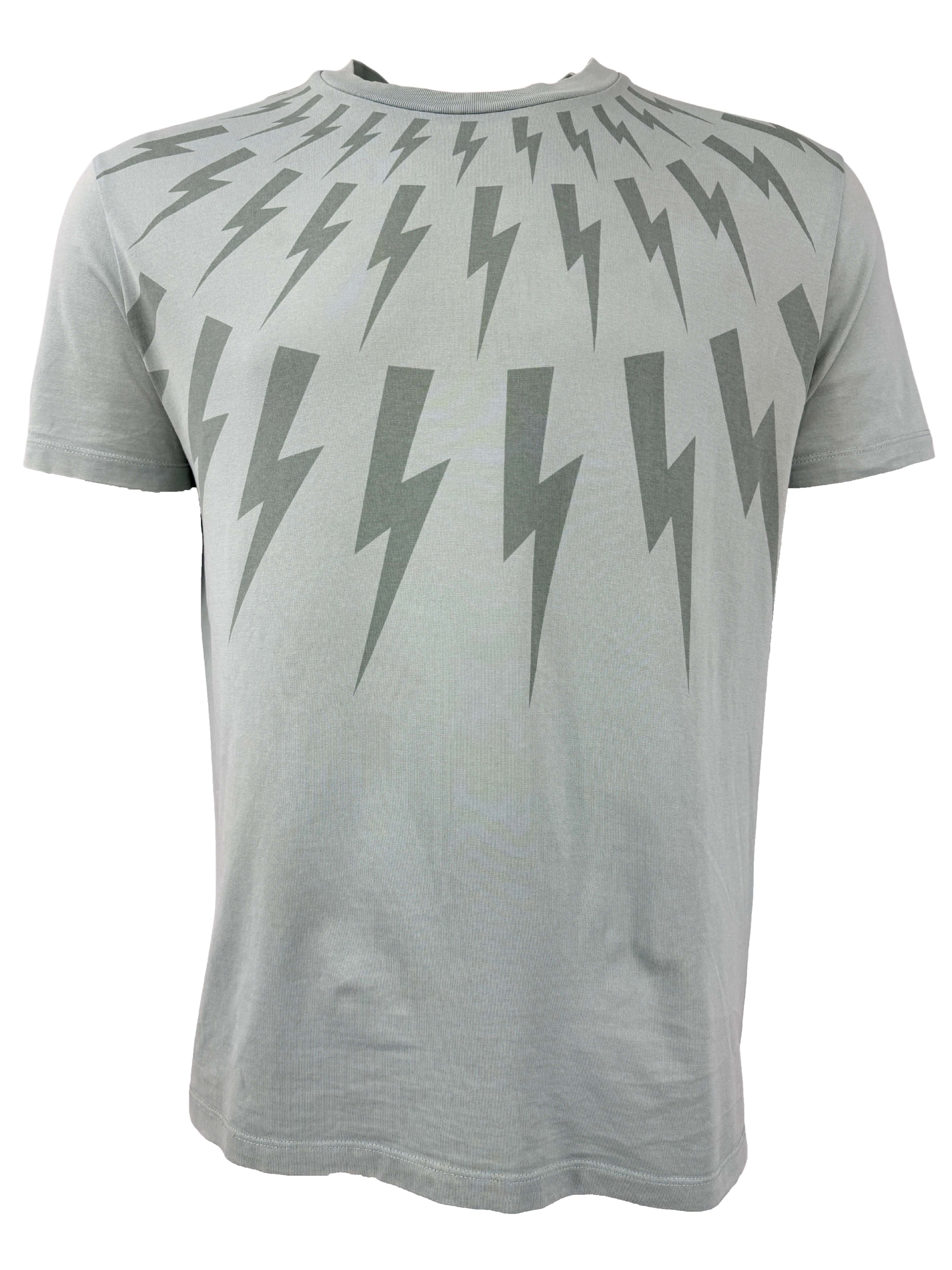 Neil Barrett Lightning Bolt T-Shirt - Sage Green Neil Barrett