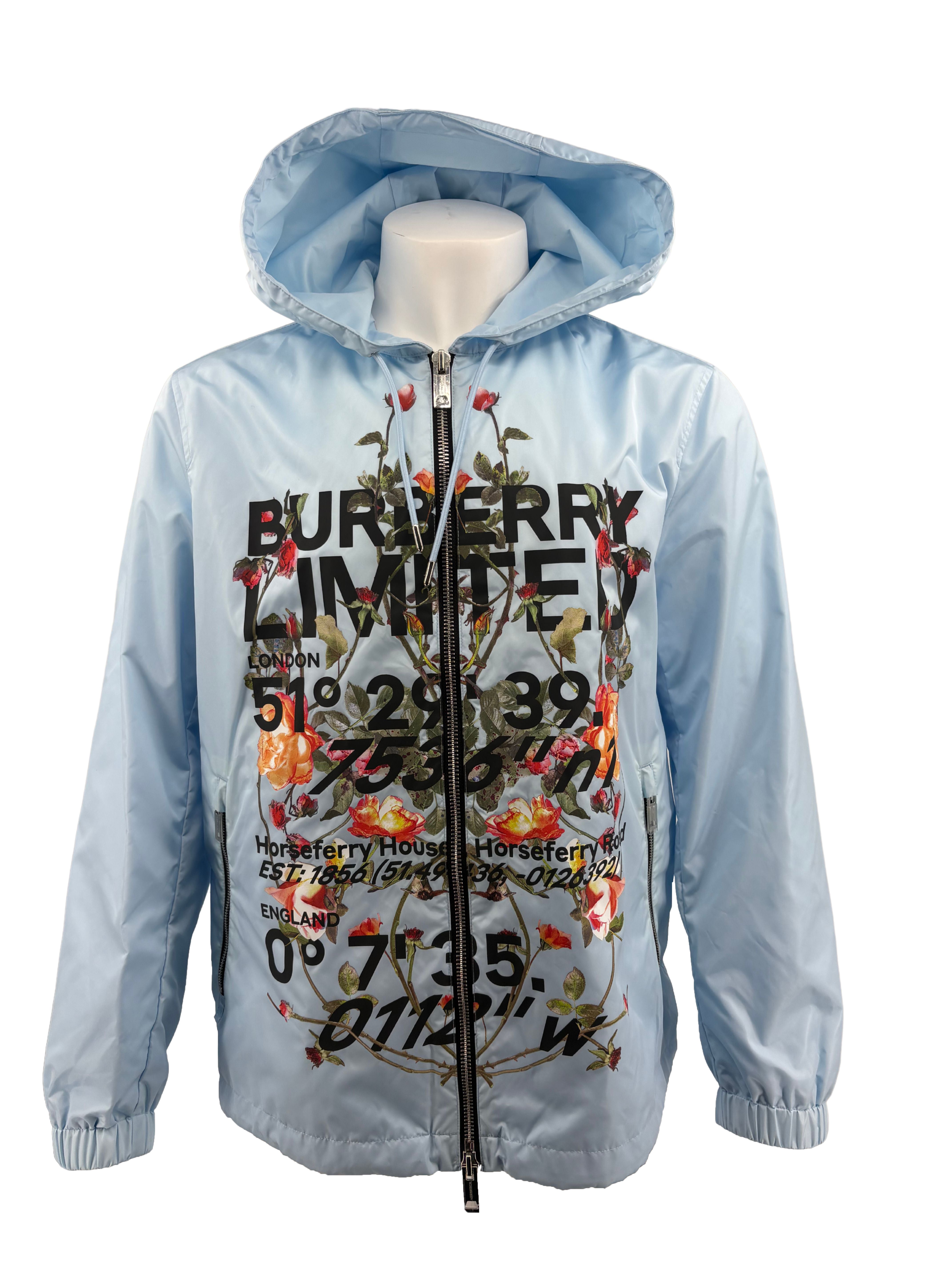 Burberry English Rose Taffeta Jacket - Baby Blue (Unused) Burberry