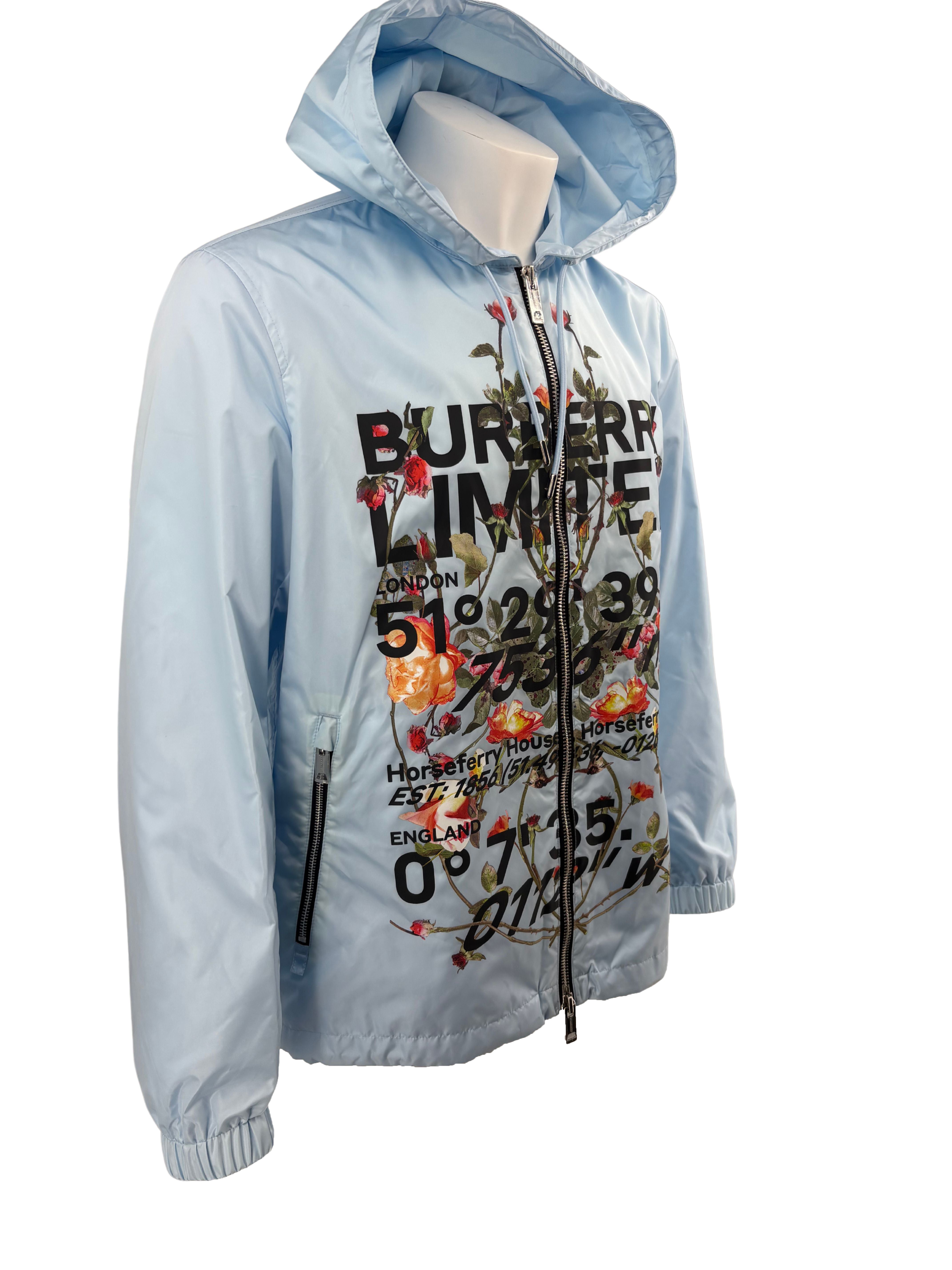 Burberry English Rose Taffeta Jacket - Baby Blue (Unused) Burberry