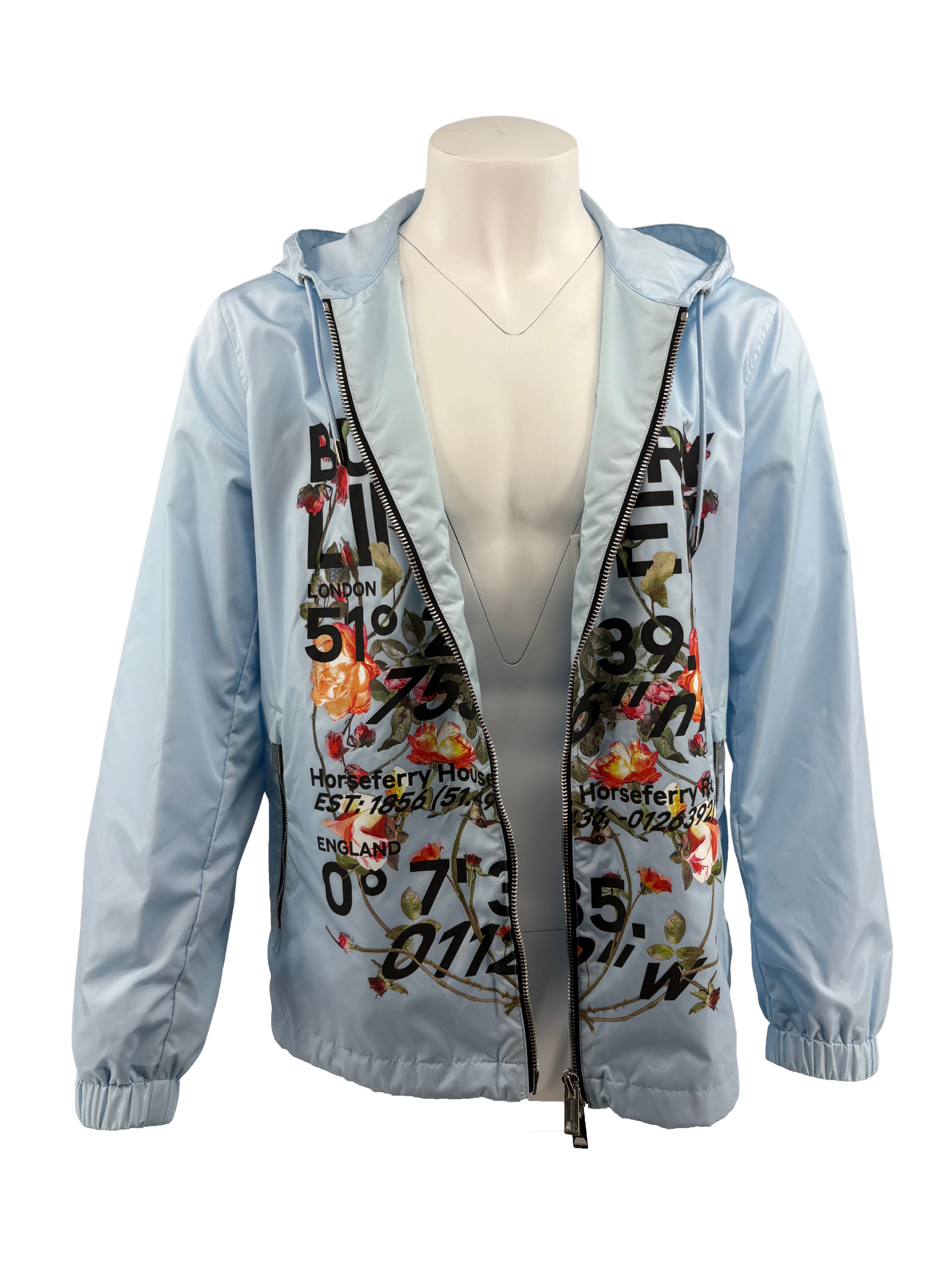 Burberry English Rose Taffeta Jacket - Baby Blue (Unused) Burberry