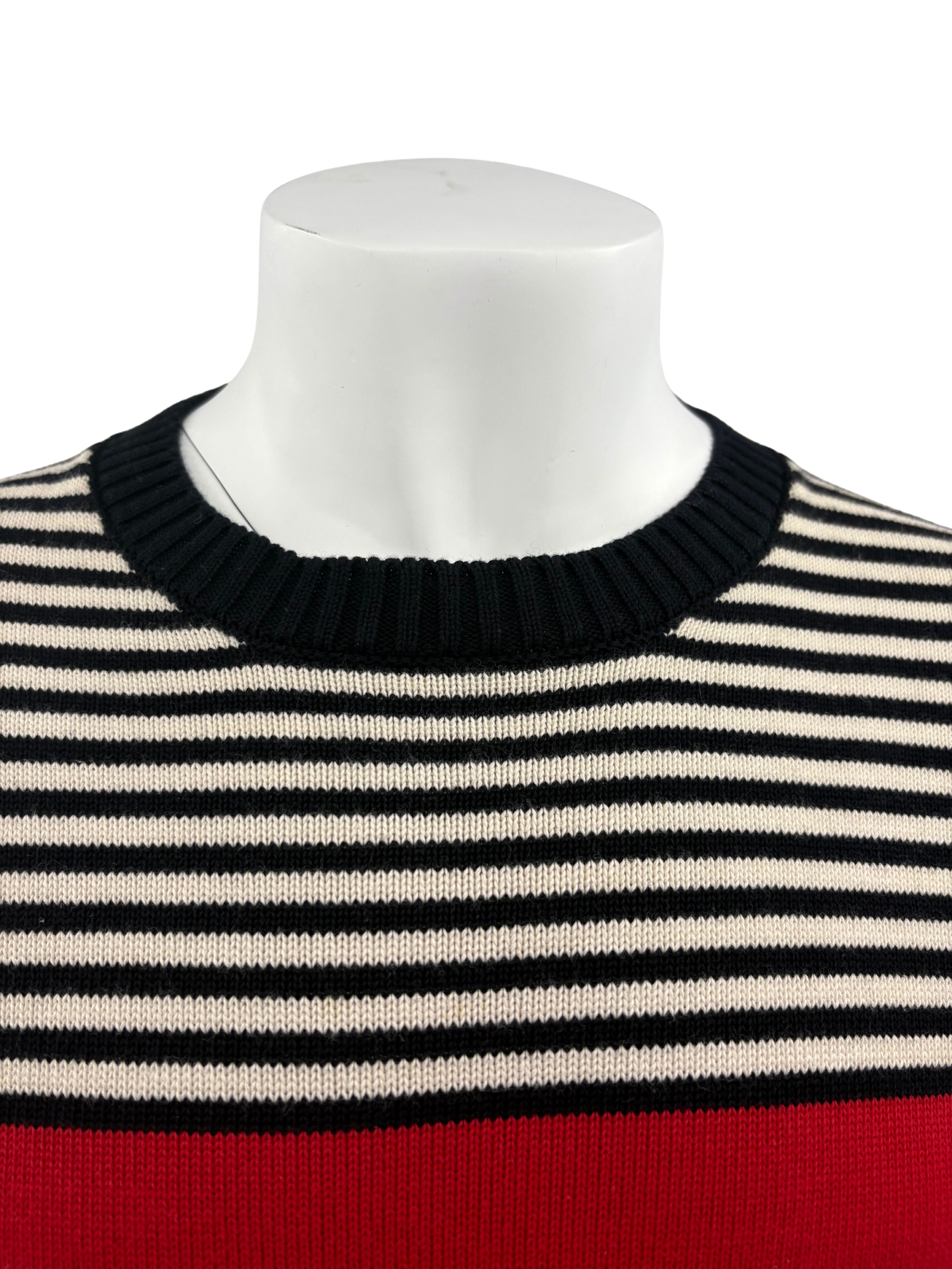 Gucci GG Stripe Knit Jumper - Navy/White Gucci