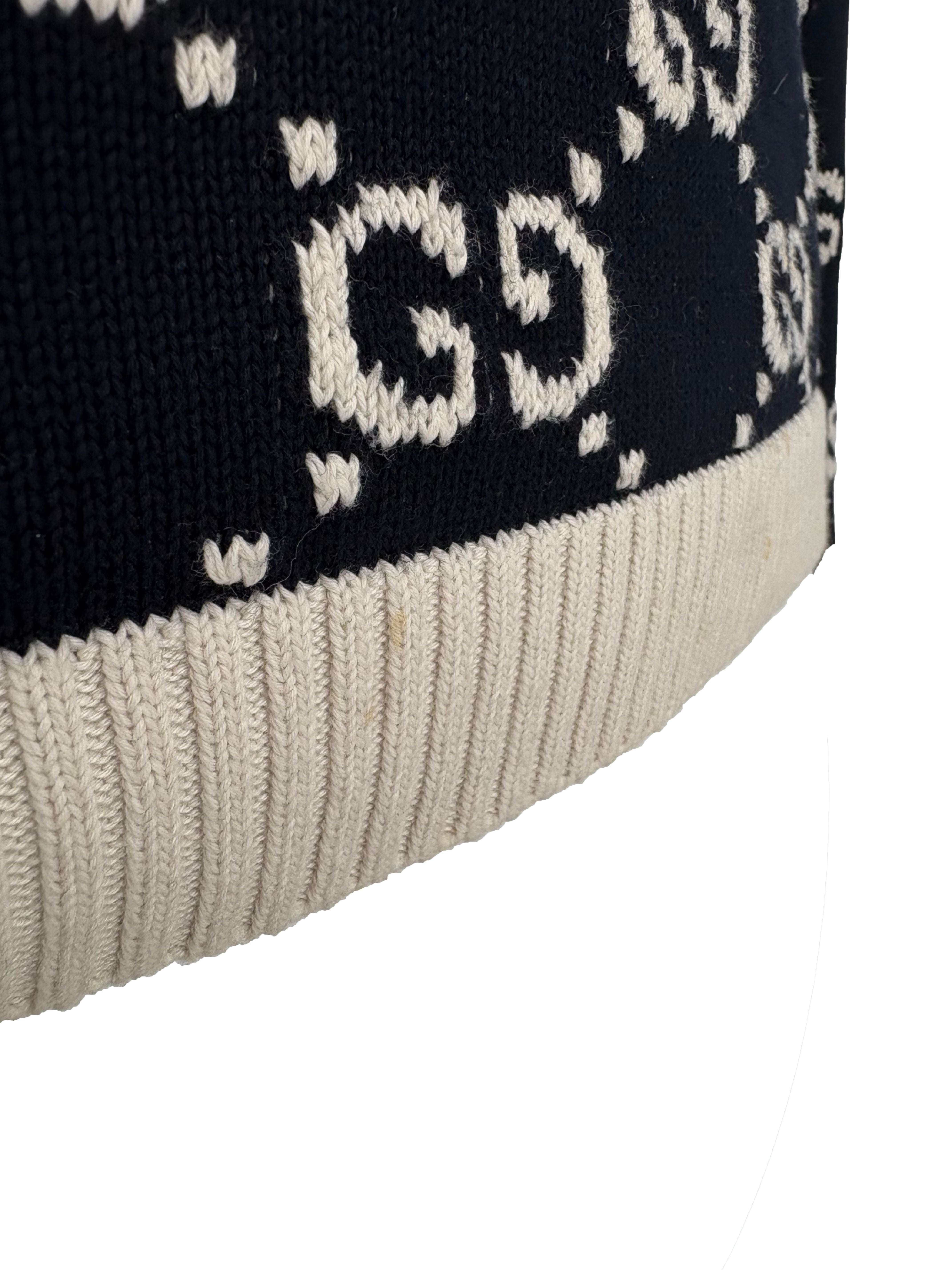 Gucci GG Stripe Knit Jumper - Navy/White Gucci
