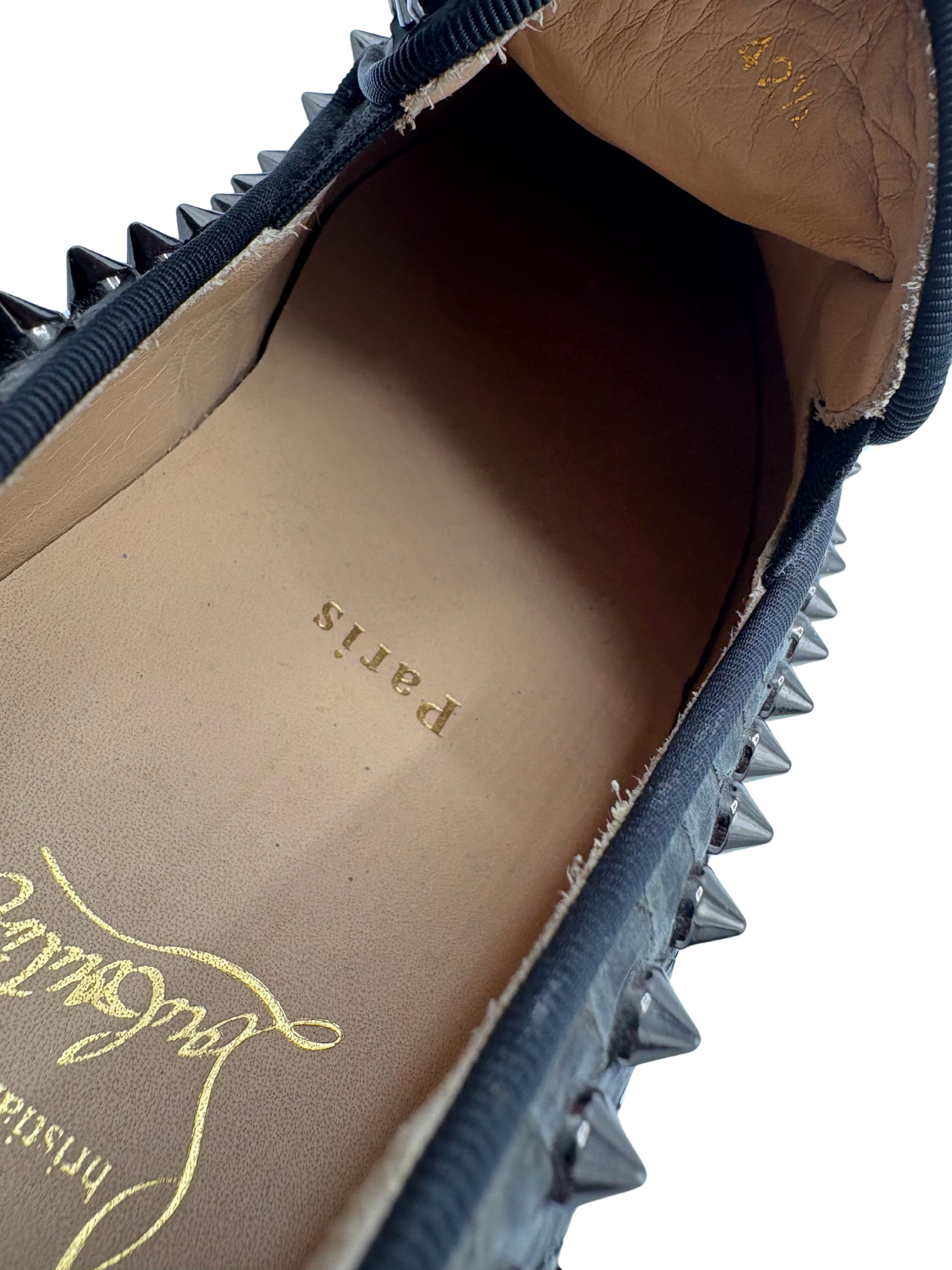 Christian Louboutin Pik Boat Snakeskin - Black