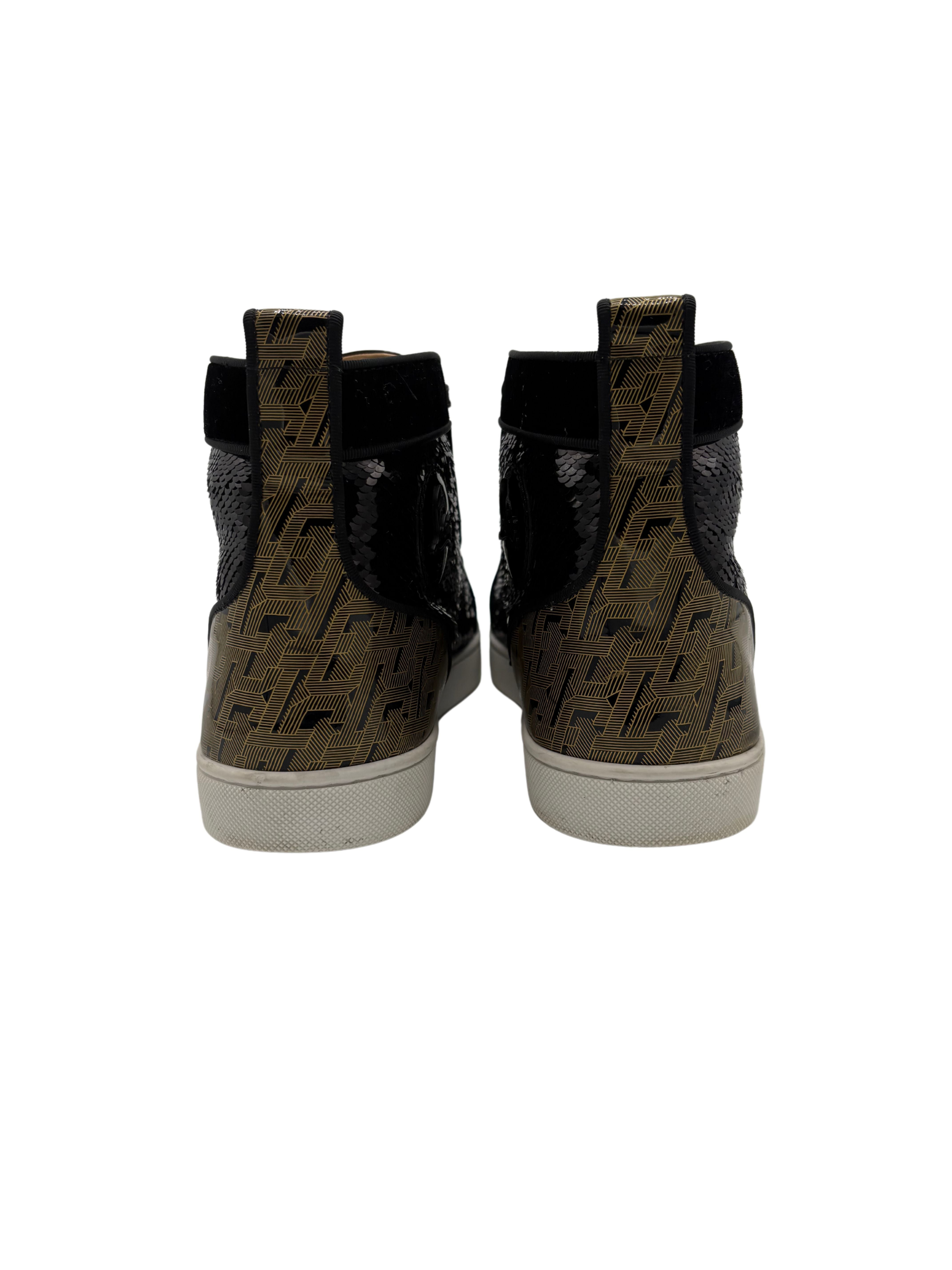 Christian Loubtion Spikes Orlato High - Black/Gold