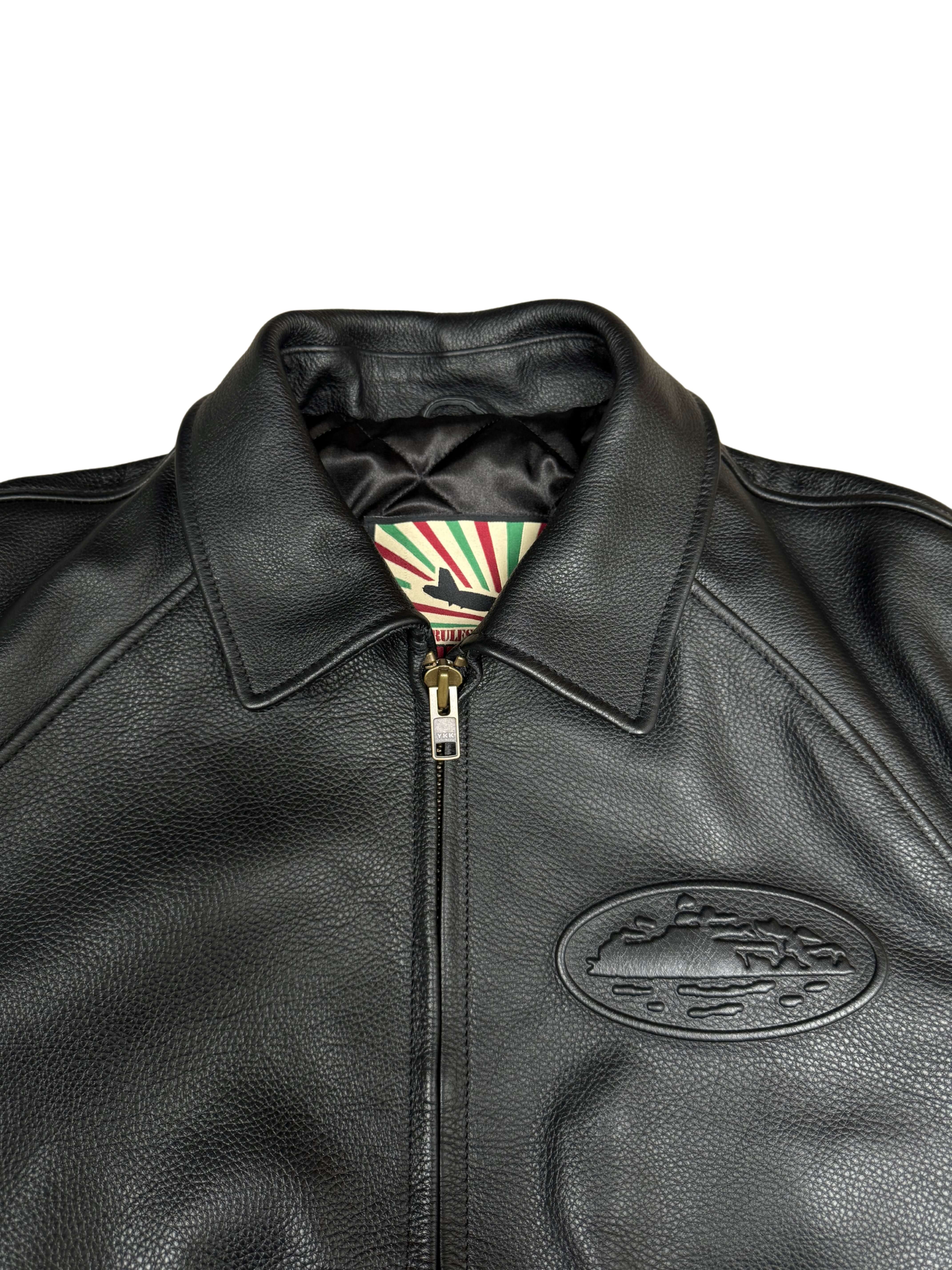 Corteiz 'Da Skydive' Leather Jacket - Black (Unused) Cortiez