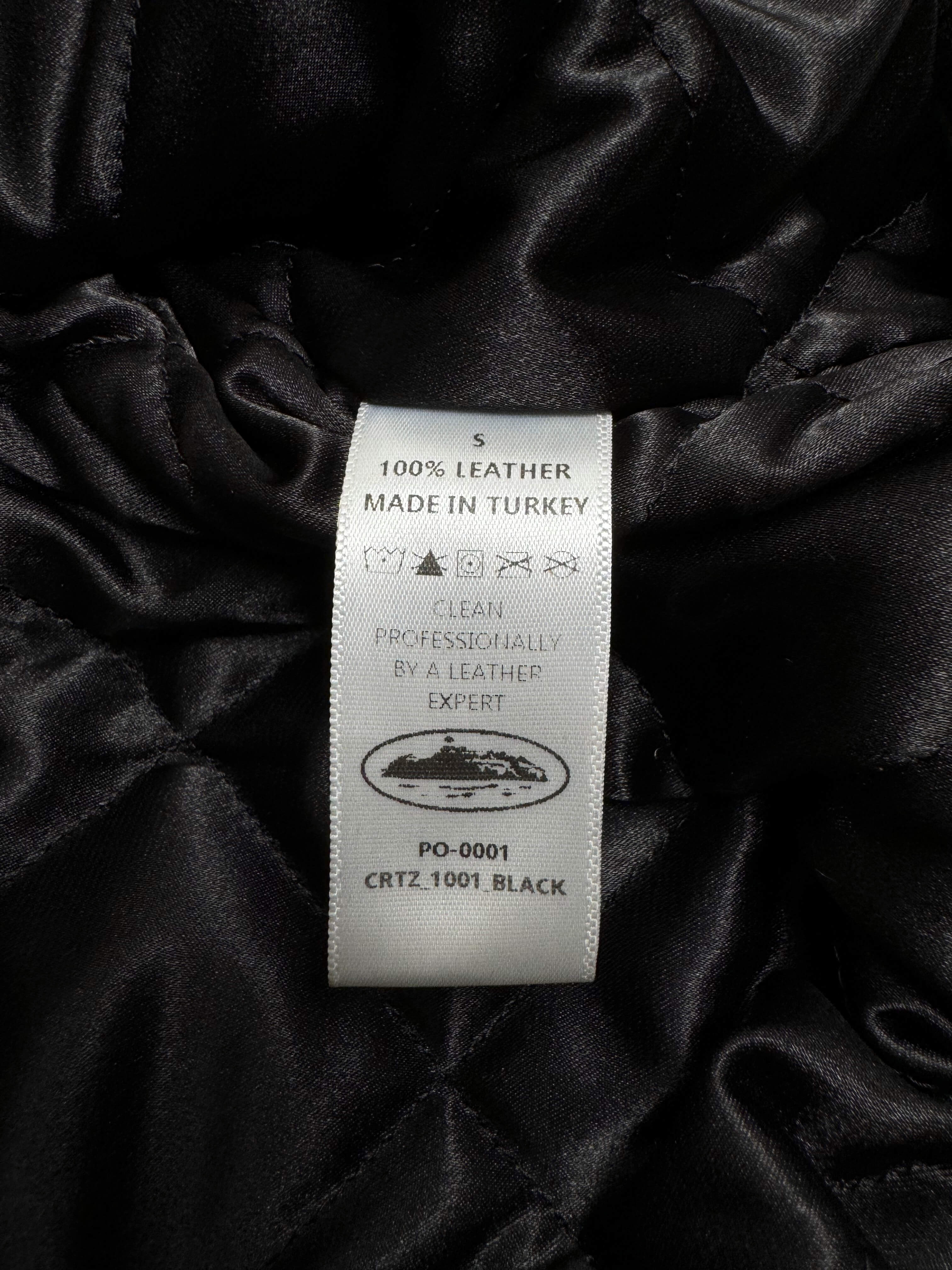Corteiz 'Da Skydive' Leather Jacket - Black (Unused) Cortiez