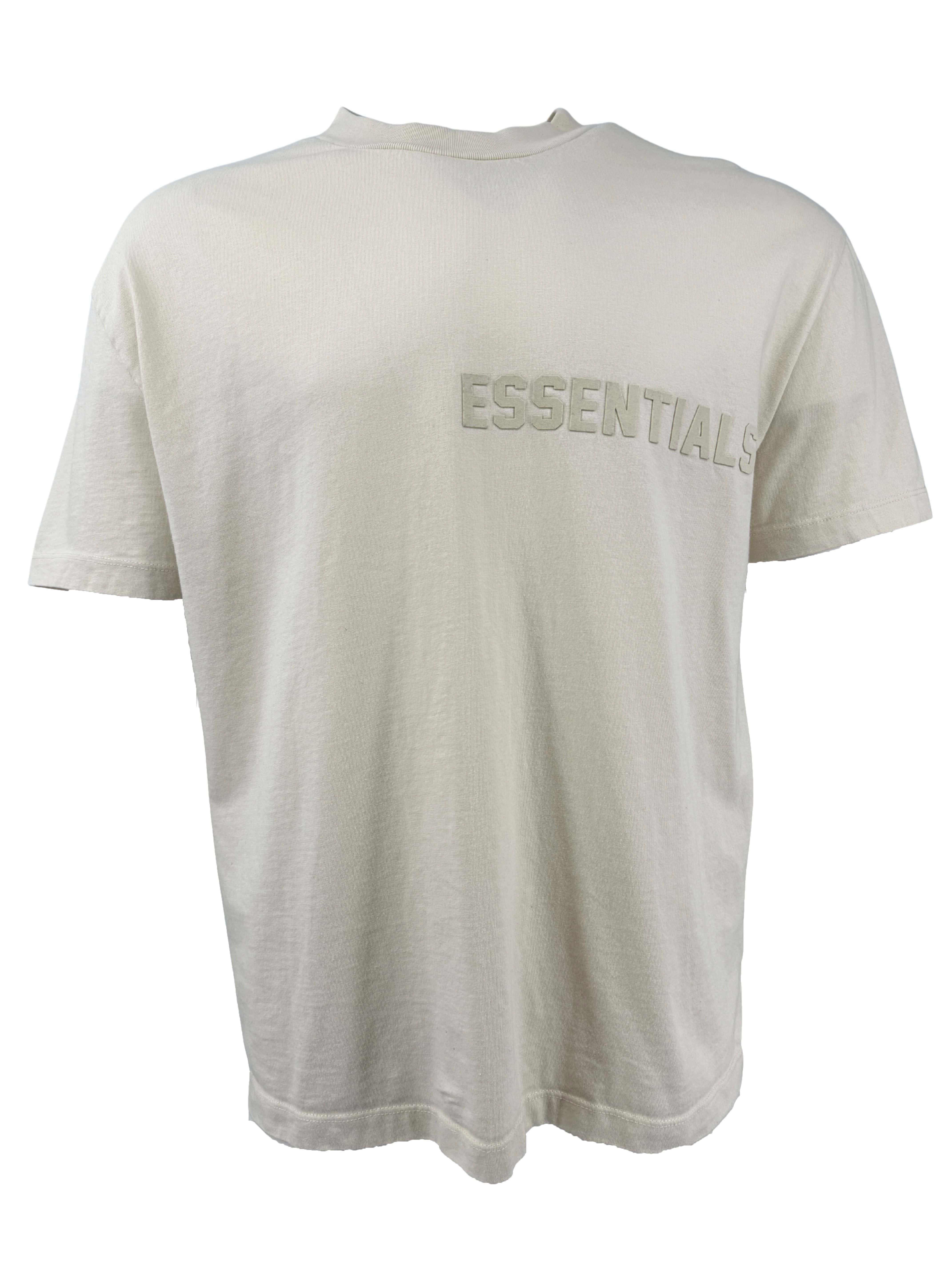 Essentials 3D Silicon Applique Boxy T-shirt - Beige Essentials