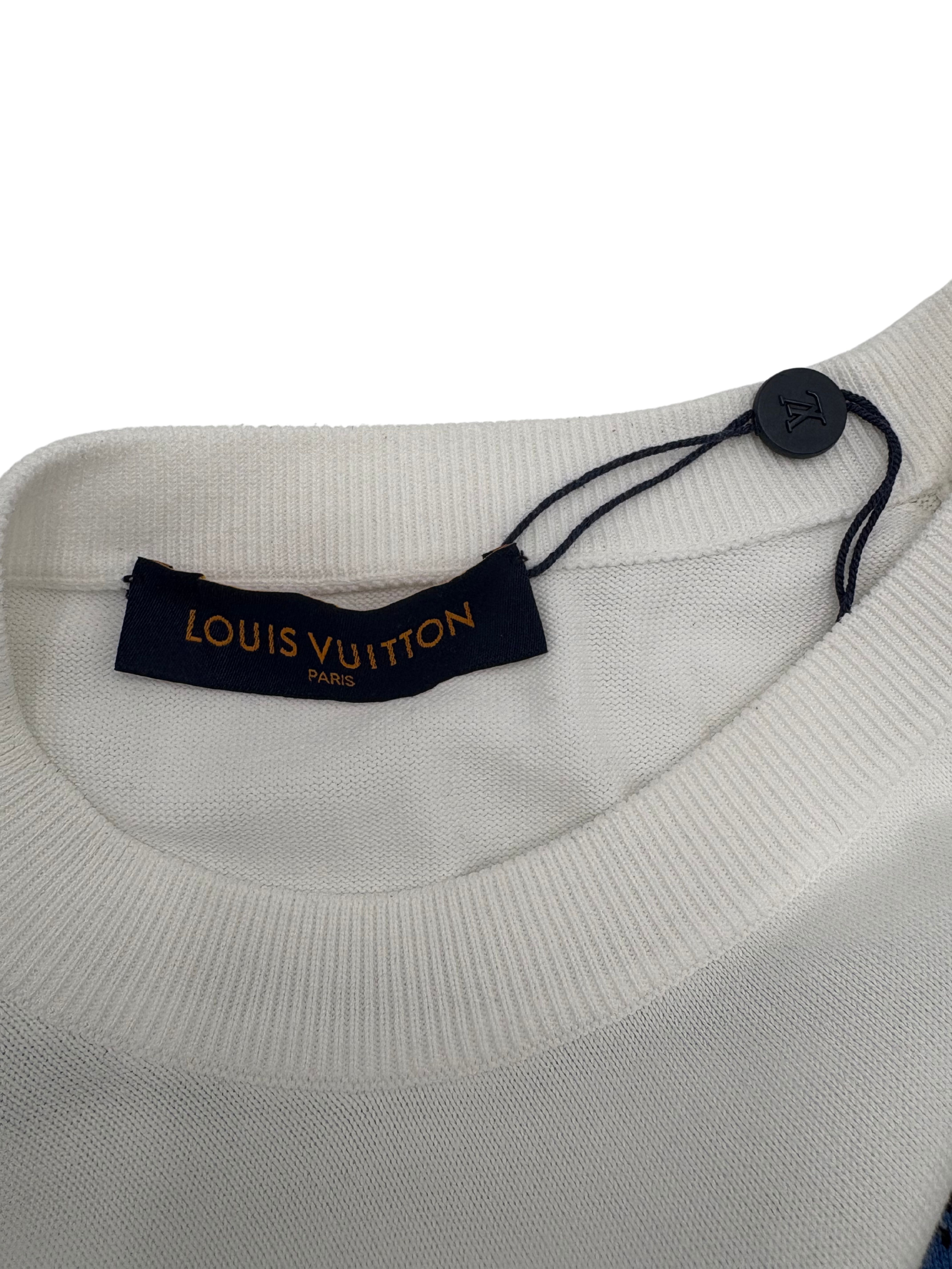 Louis Vuitton Graphic Short-Sleeved Knitwear - White