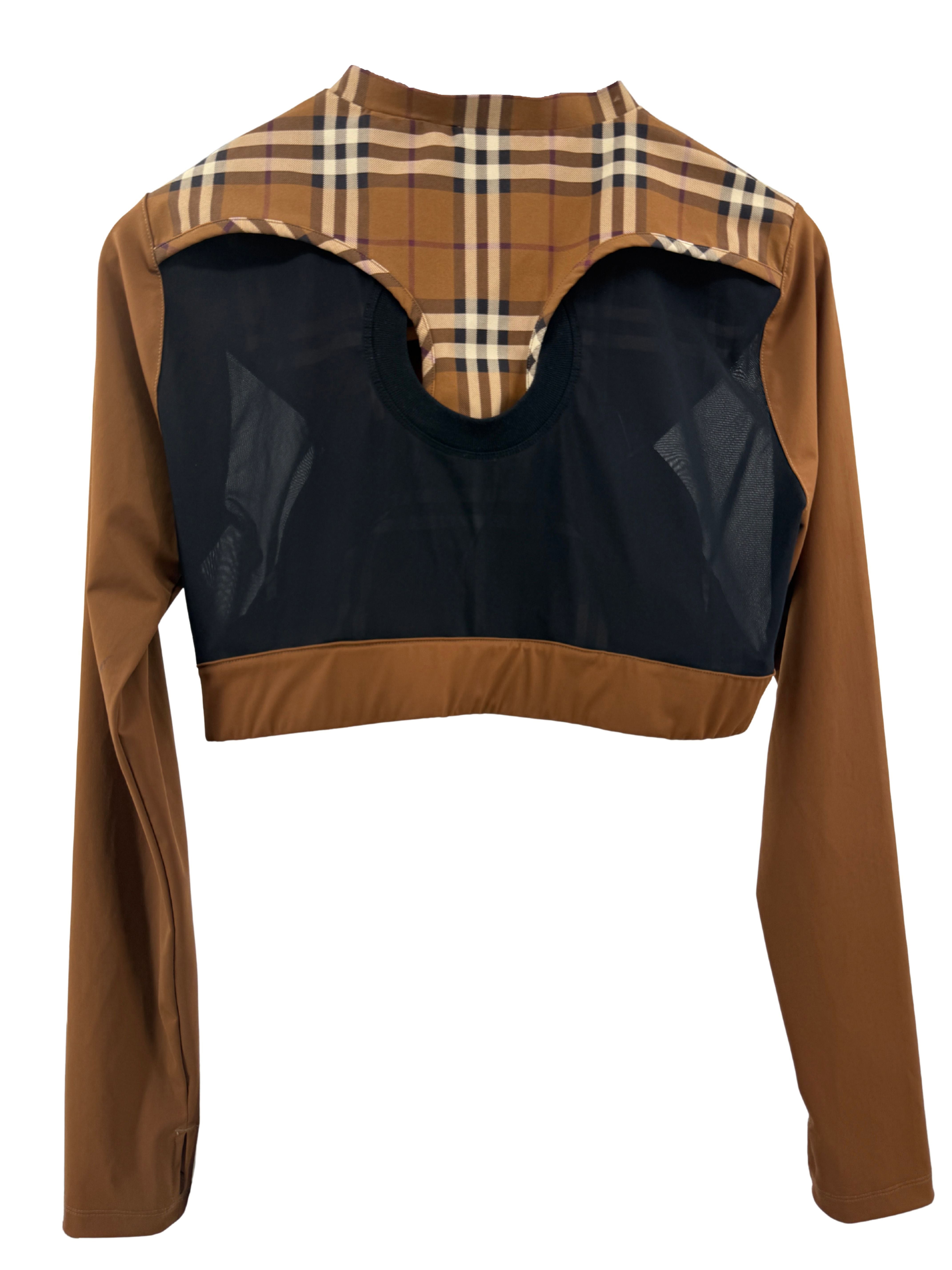 Burberry Check Panel Stretch Jersey Co-ord - Multicolour