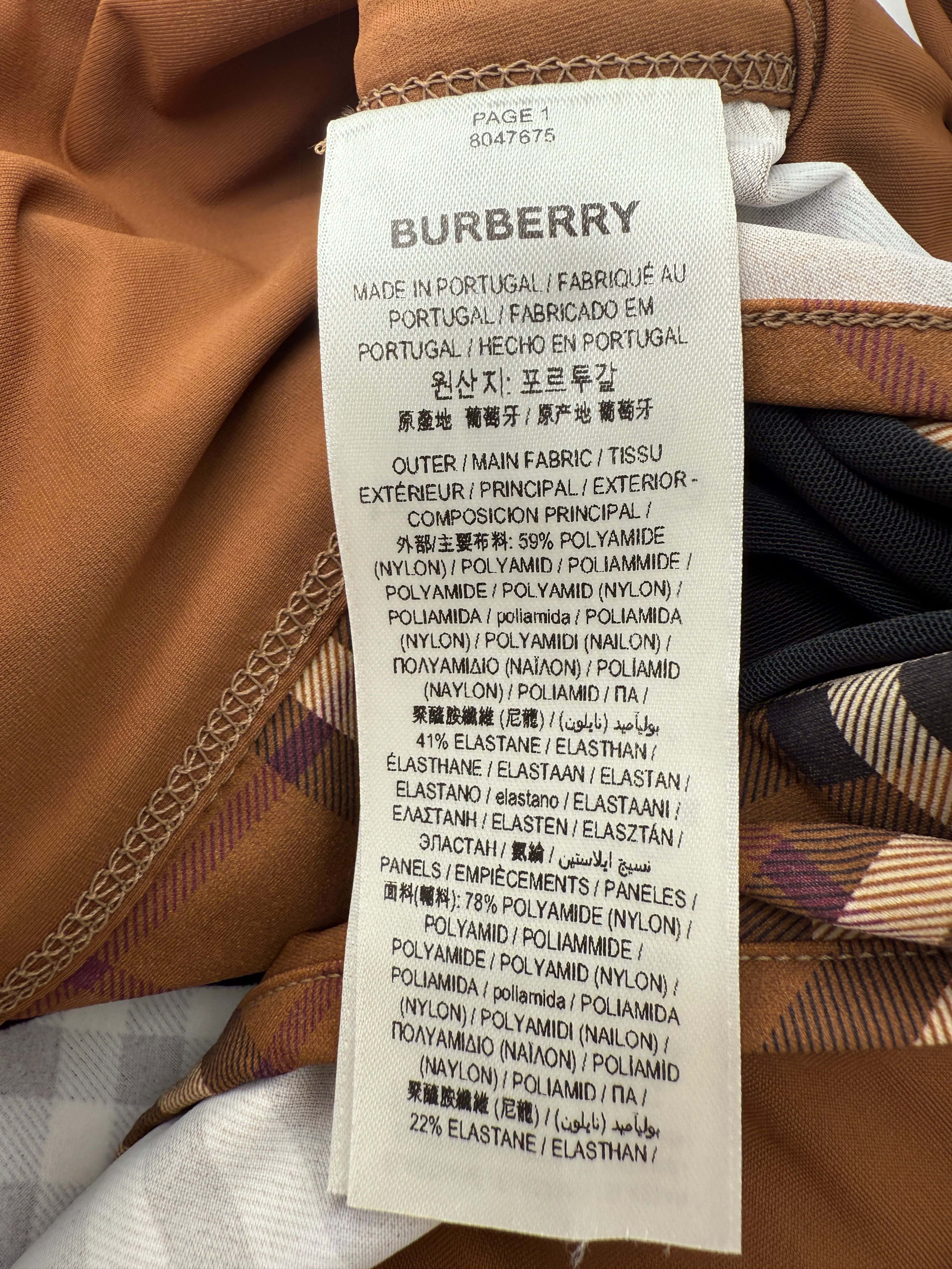 Burberry Check Panel Stretch Jersey Co-ord - Multicolour