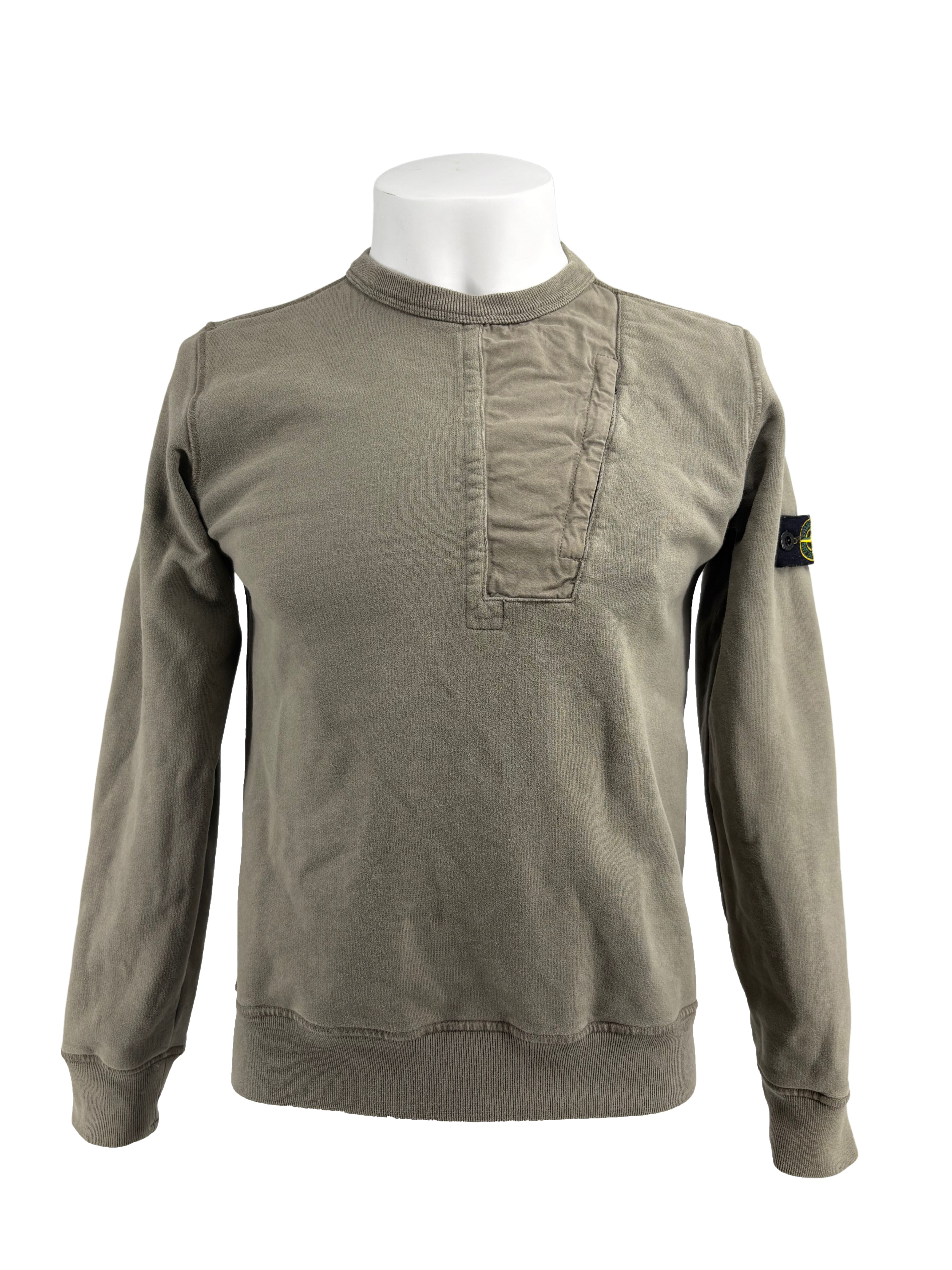 KIDS - Stone Island Badge Sweatshirt - Khaki Stone Island