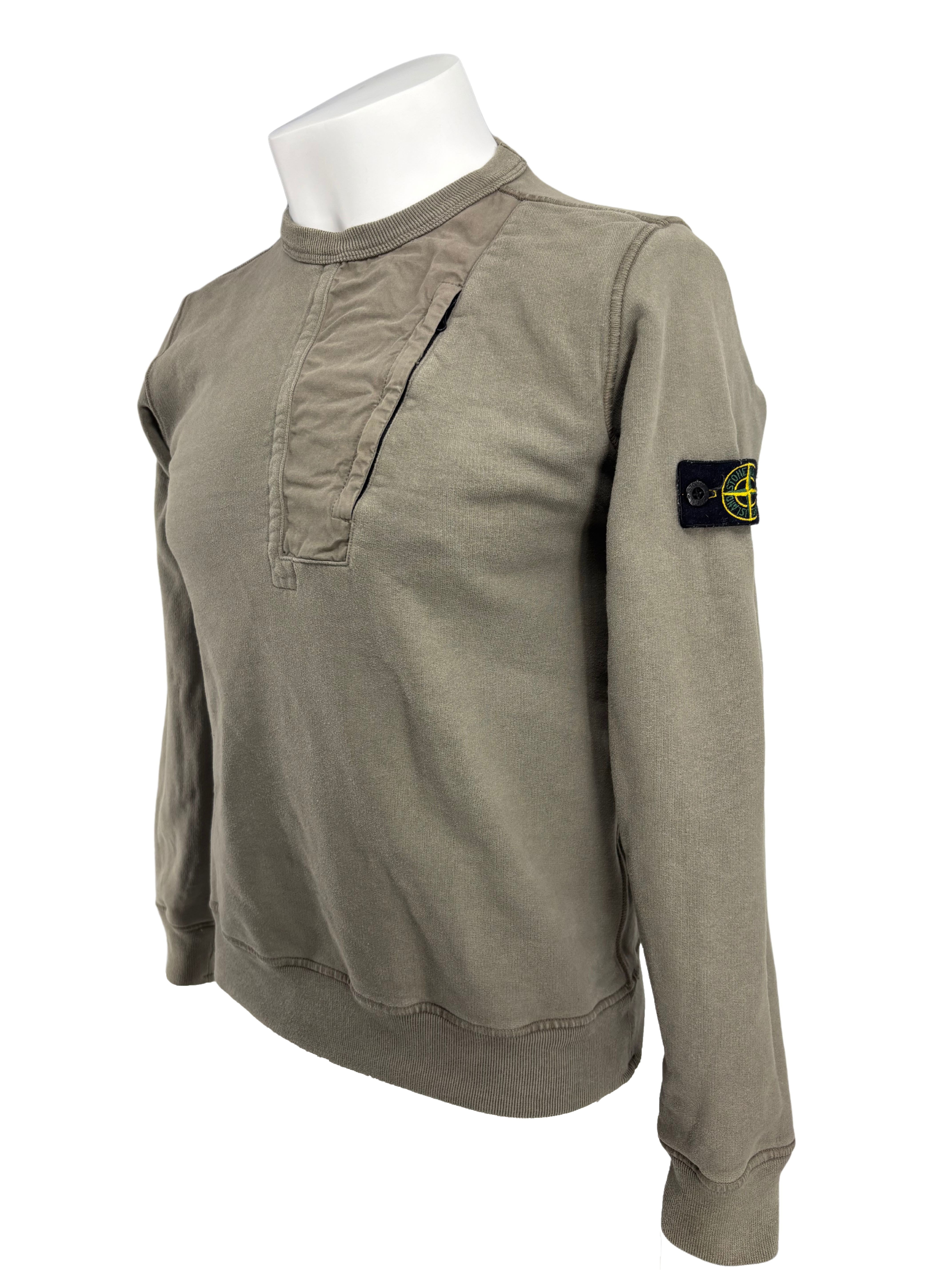KIDS - Stone Island Badge Sweatshirt - Khaki Stone Island