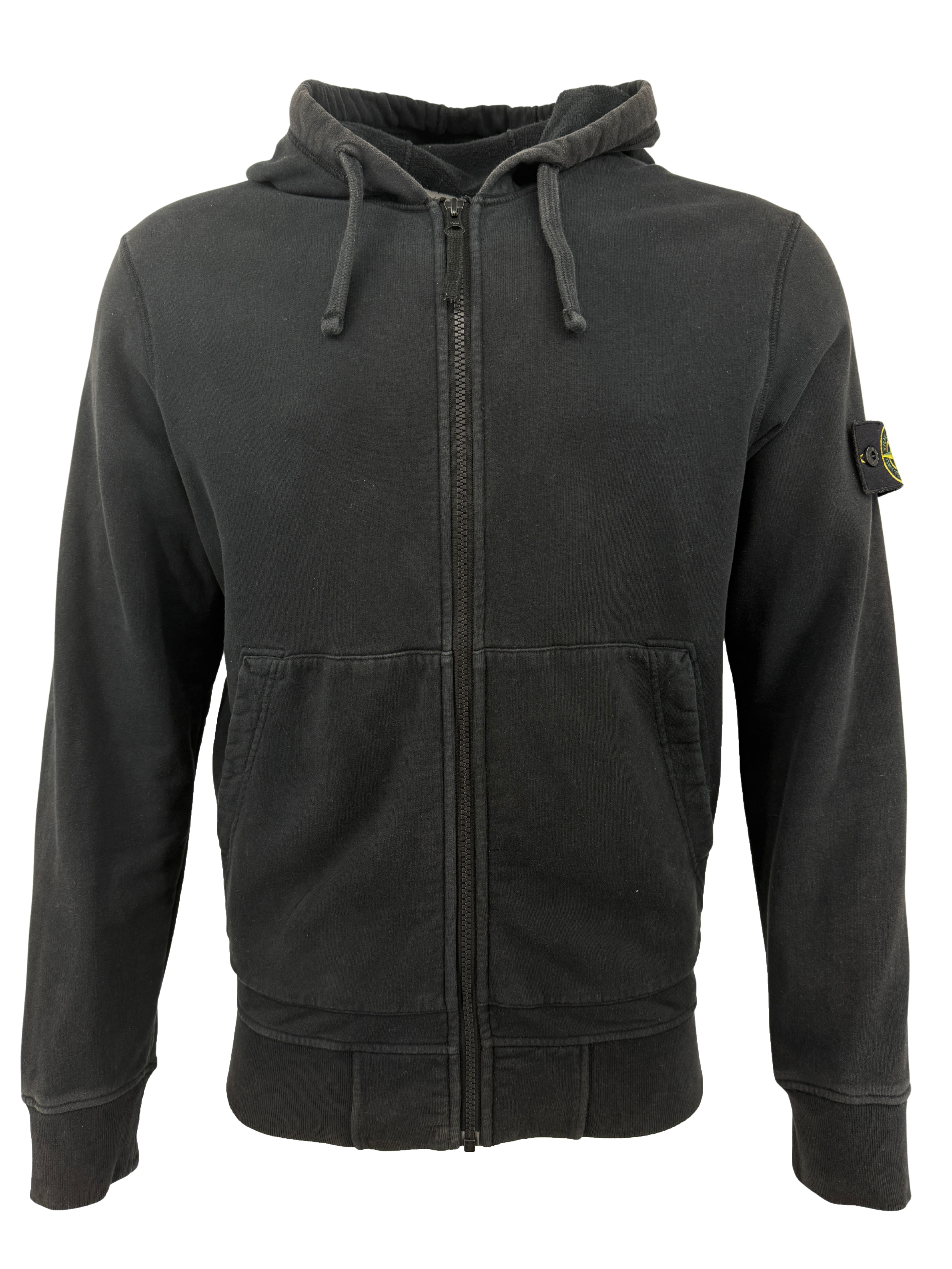 Stone Island Light Fleece Zip Up Sweatshirt - Black Stone Island