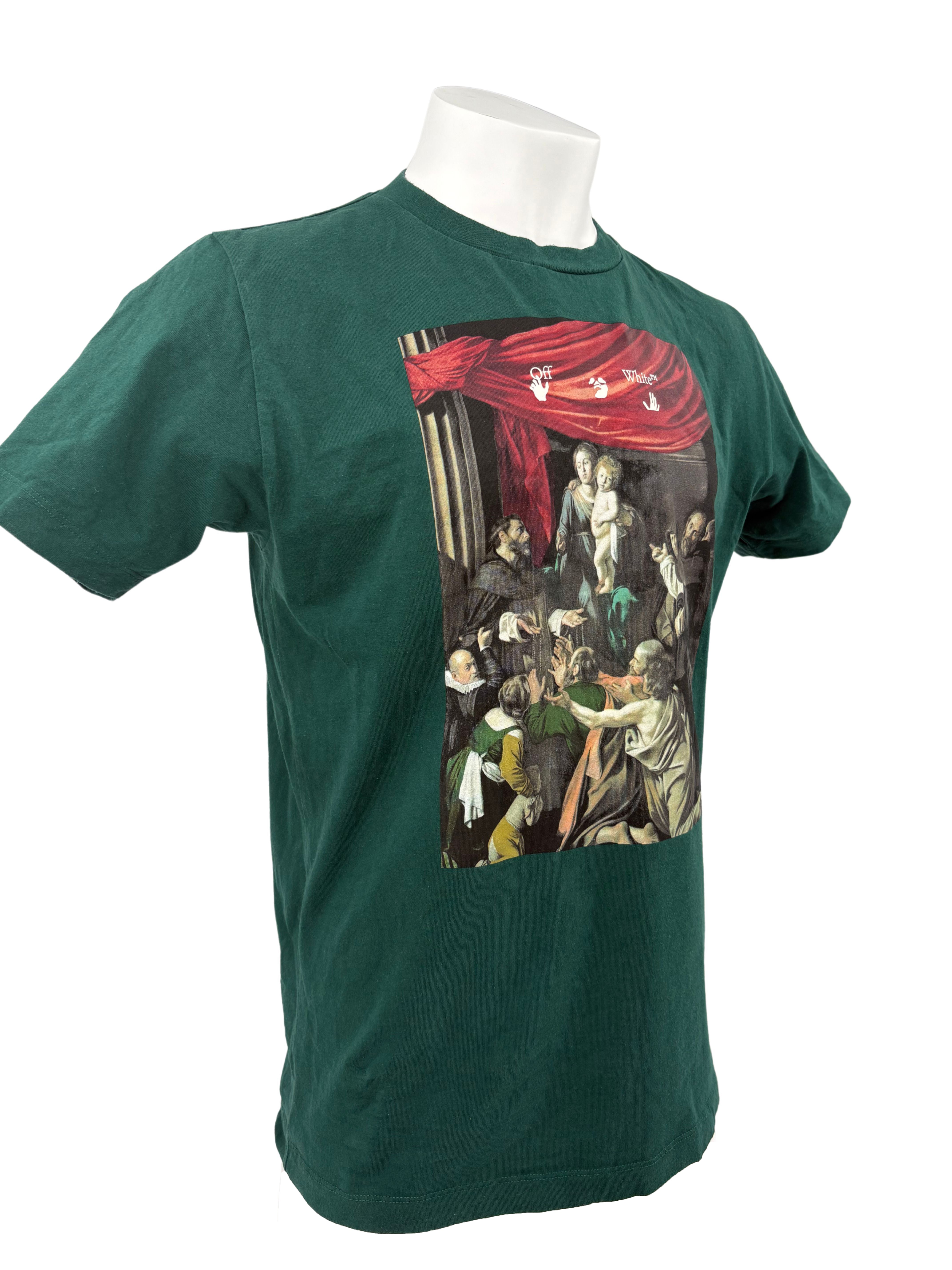 Off-White Caravaggio Arrow T-Shirt - Pine Green Off-White