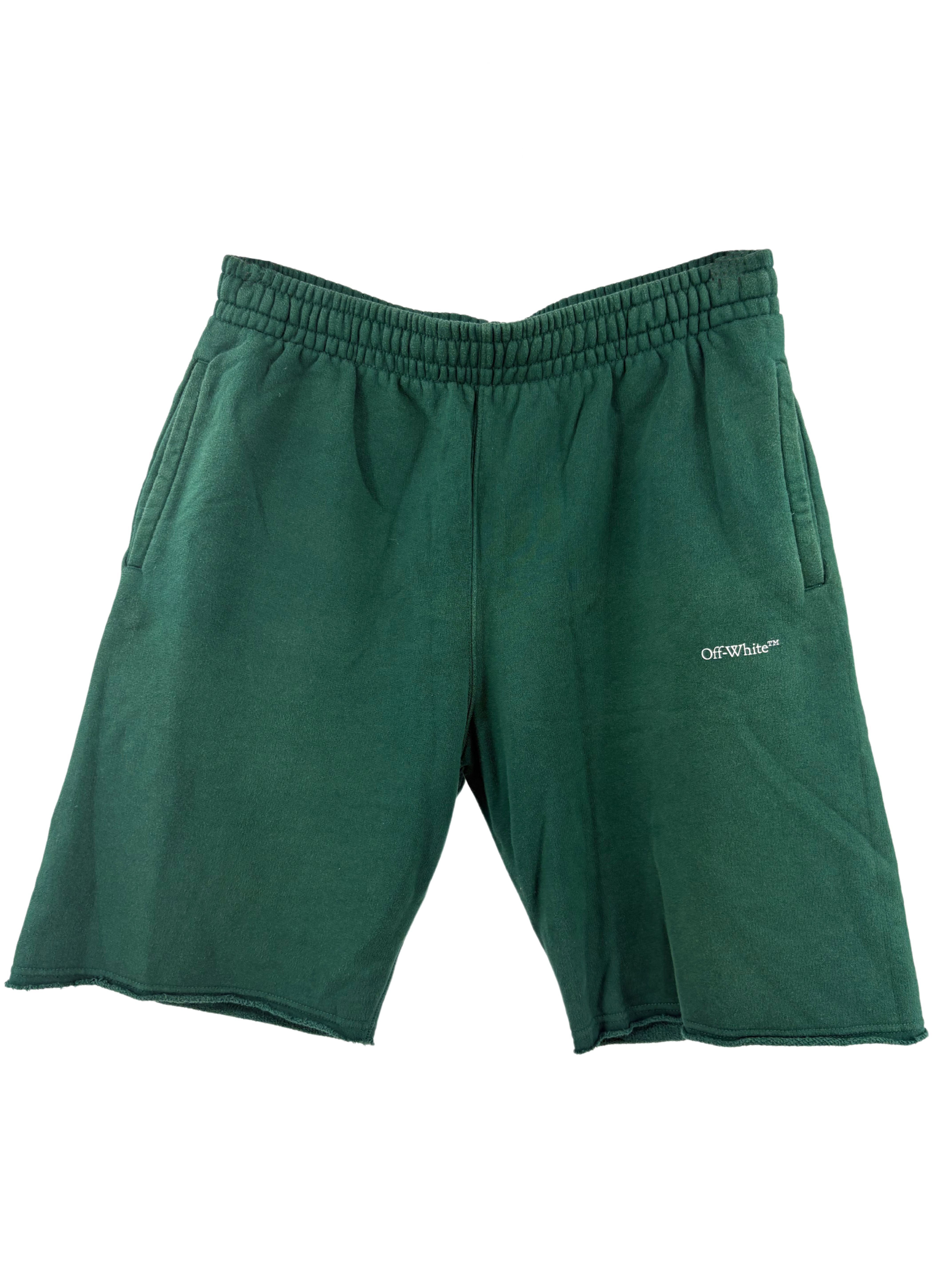 Off-white Caravaggio Arrow Shorts - Pine Green Off-White