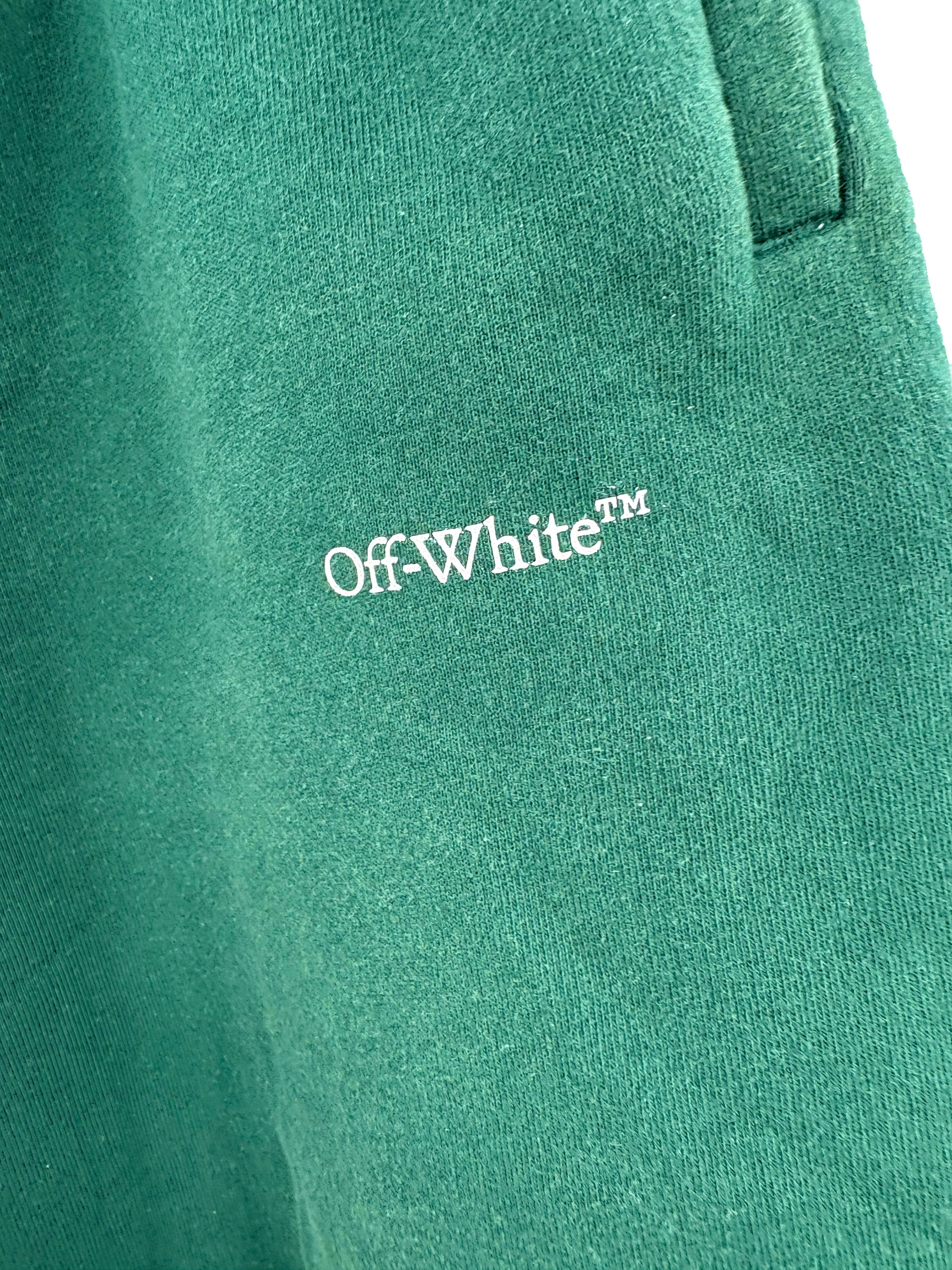 Off-white Caravaggio Arrow Shorts - Pine Green Off-White