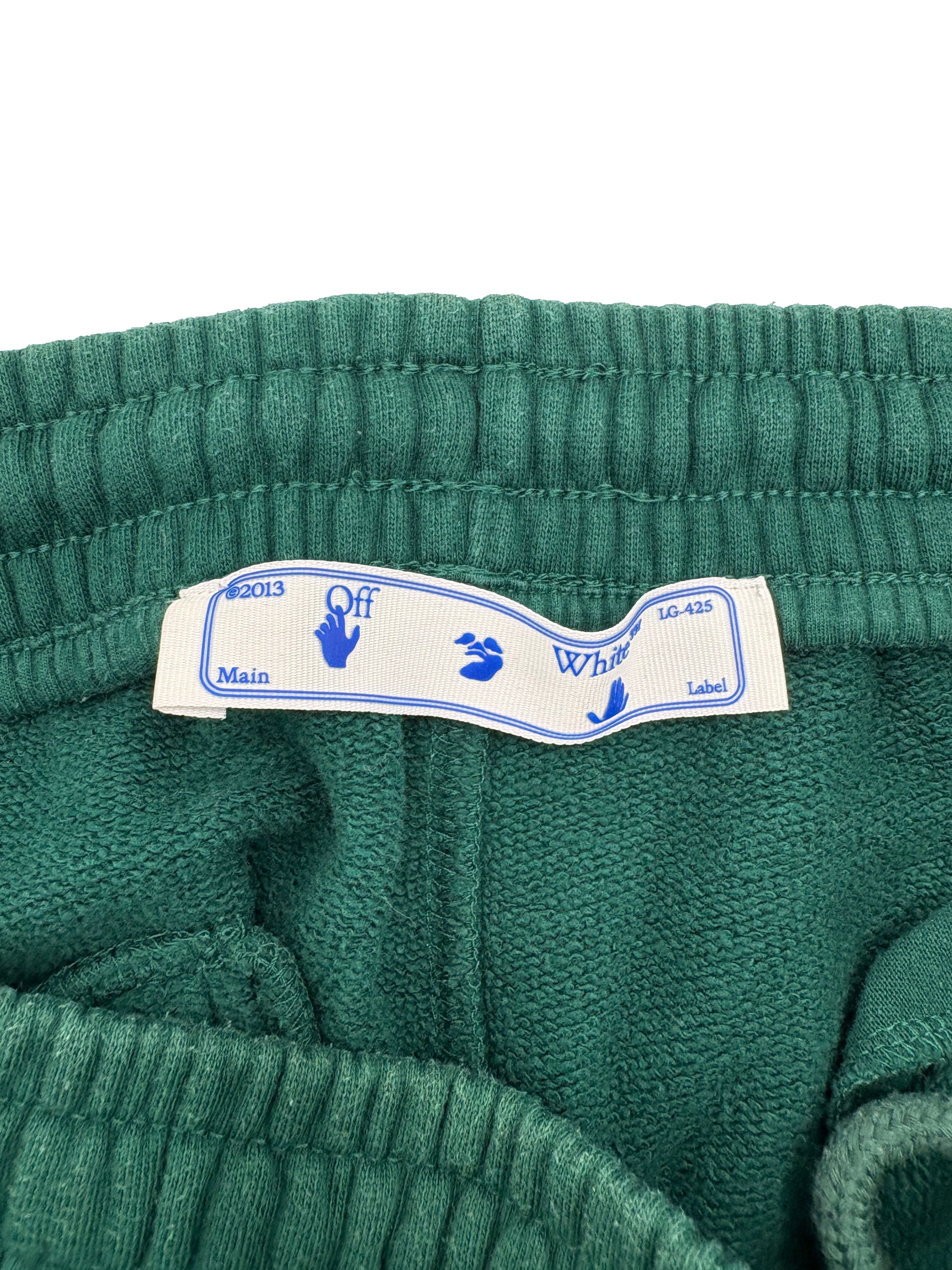 Off-white Caravaggio Arrow Shorts - Pine Green Off-White