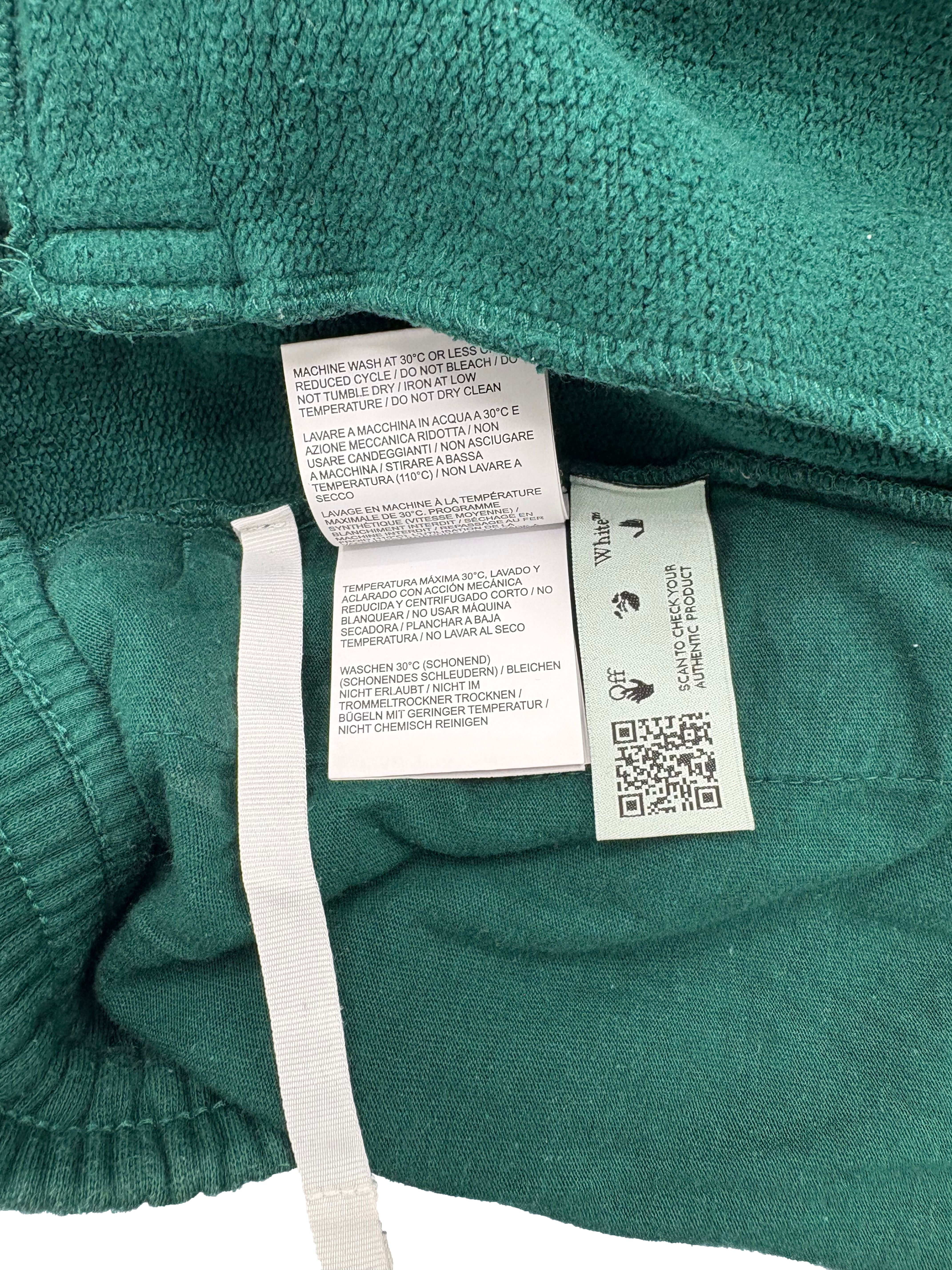 Off-white Caravaggio Arrow Shorts - Pine Green Off-White